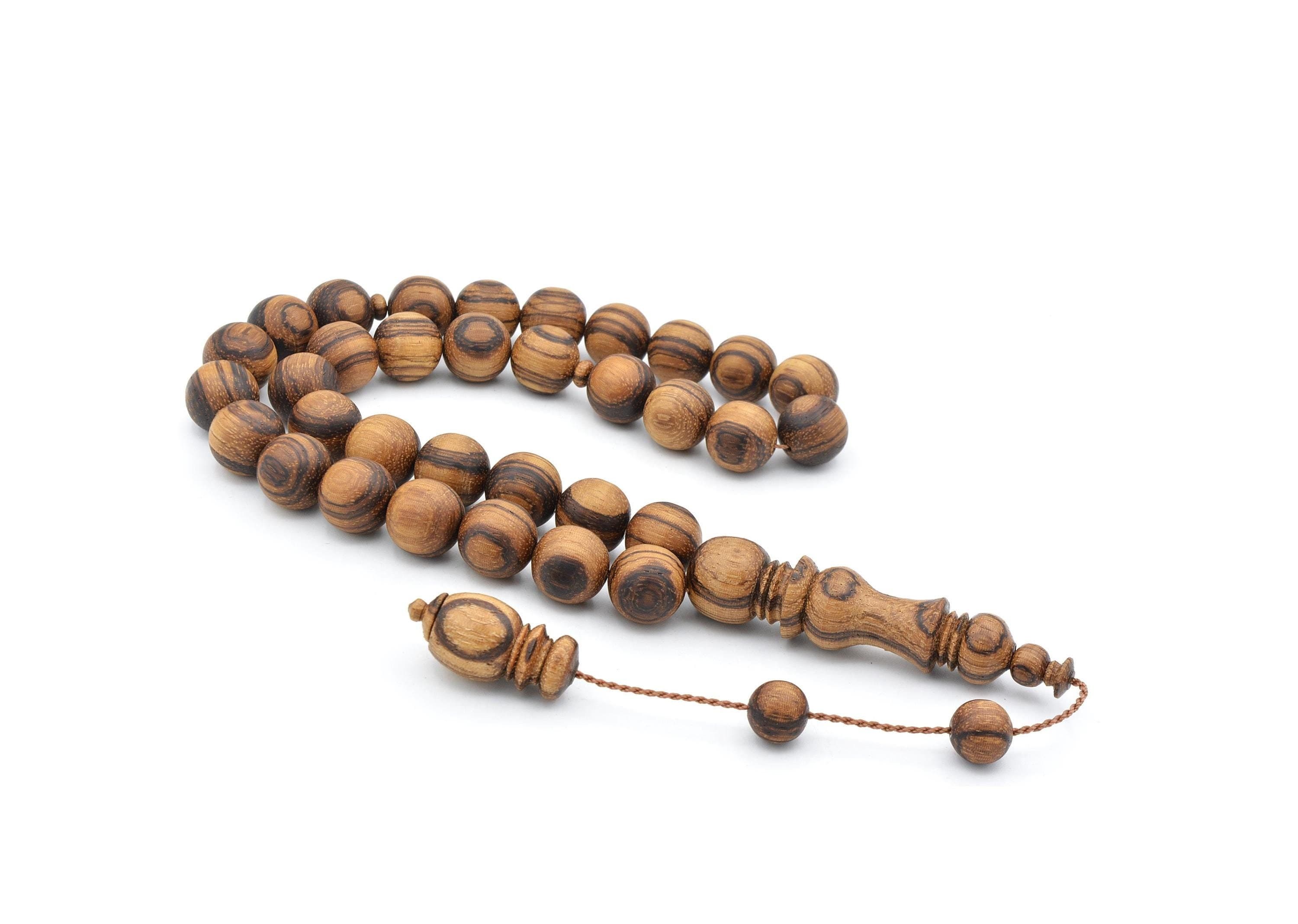 Huge Size Fragrant Natural Sandalwood 33 Beads Rosary, Sandalwood Tasbih, Misbaha, Tasbeeh, Sandalwood Rosary, Prayer Beads, Rosary, Tasbih