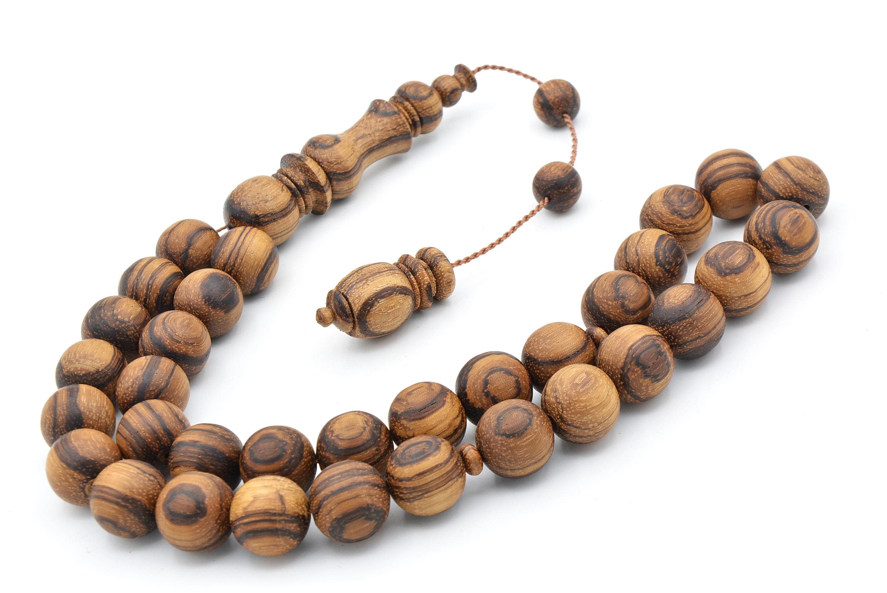 Huge Size Fragrant Natural Sandalwood 33 Beads Rosary, Sandalwood Tasbih, Misbaha, Tasbeeh, Sandalwood Rosary, Prayer Beads, Rosary, Tasbih - image 4