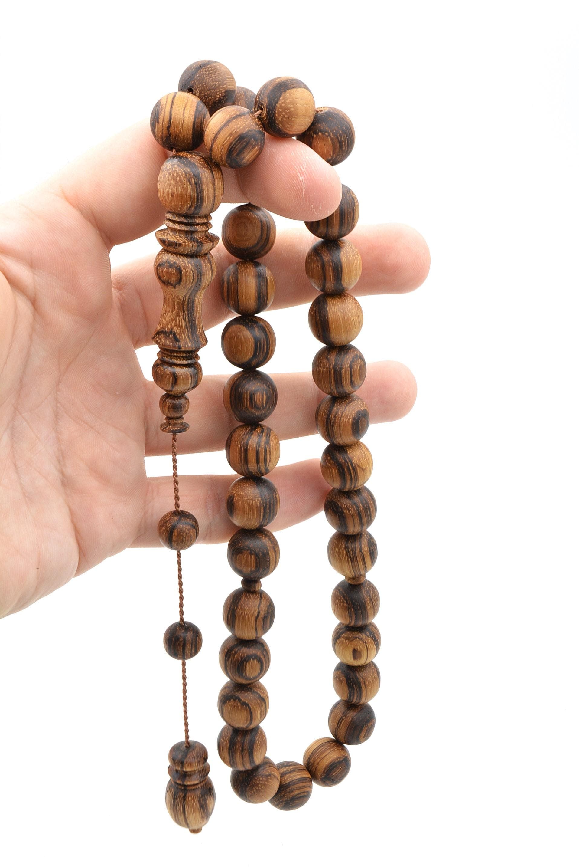 Huge Size Fragrant Natural Sandalwood 33 Beads Rosary, Sandalwood Tasbih, Misbaha, Tasbeeh, Sandalwood Rosary, Prayer Beads, Rosary, Tasbih - image 5