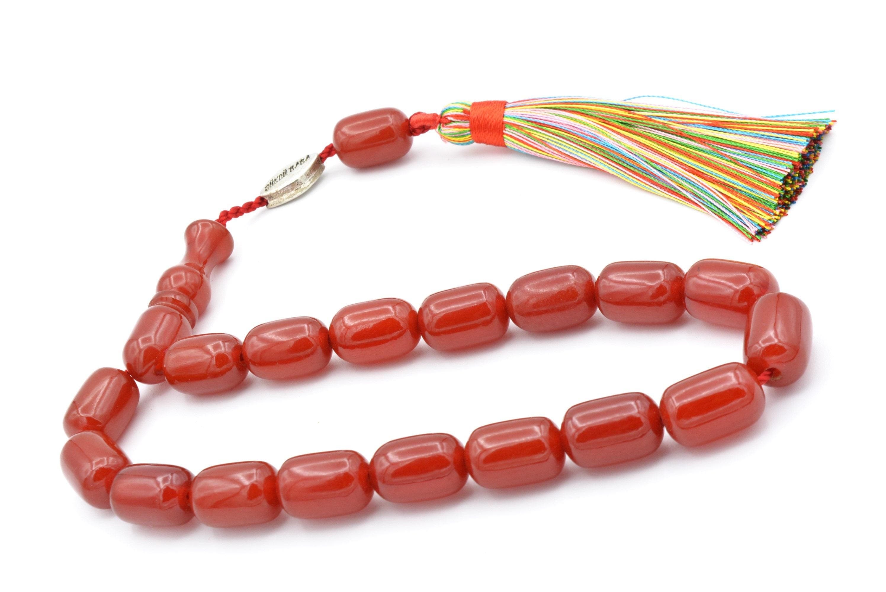 Master Ahmed Emin Bakelite Amber Mascot Rosary 17 Beads, Tesbih, Misbaha, Rosary, Tasbeeh, Tasbih, Muslim, Prayer Beads, Handmade Tasbih 101 - image 5