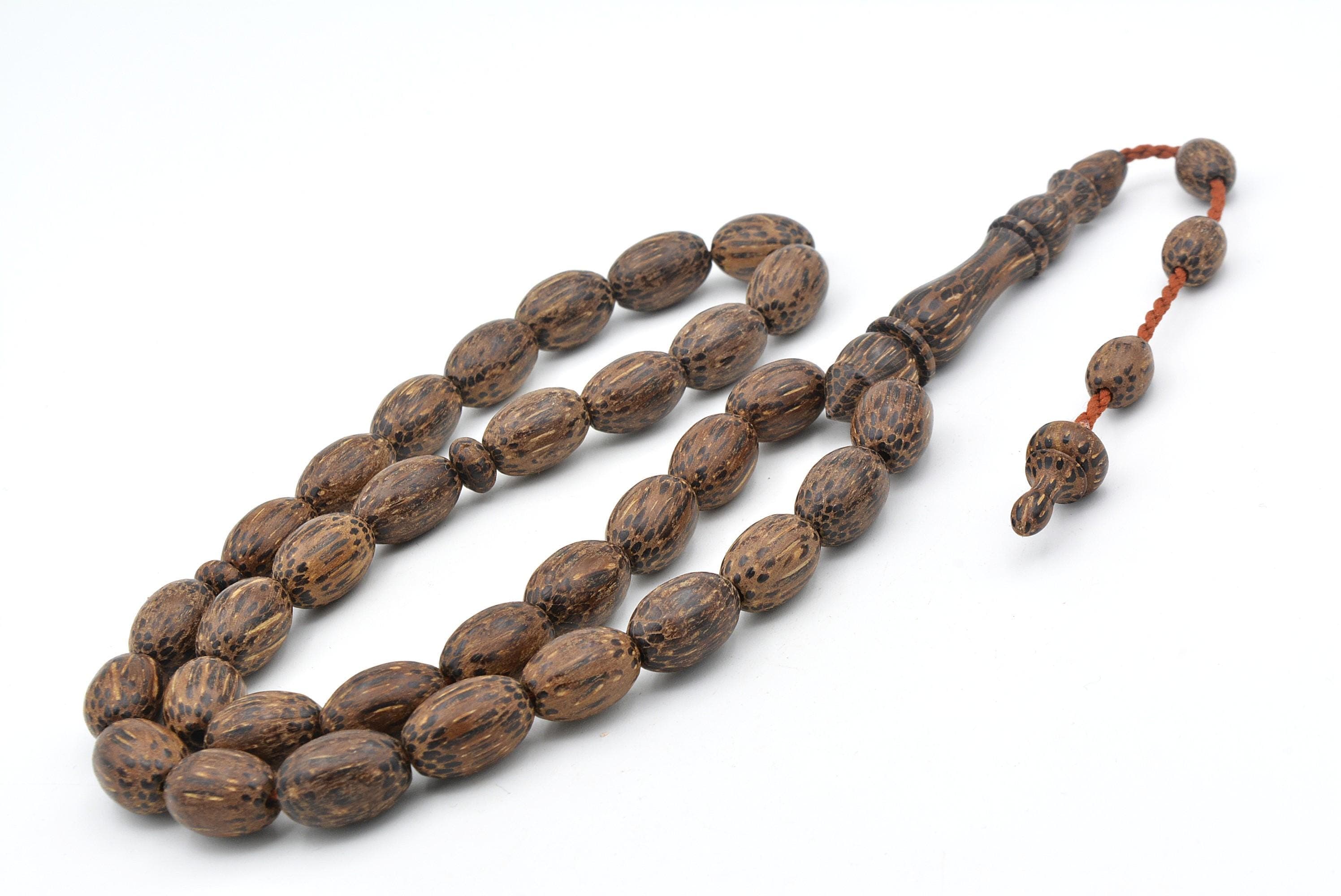 Workmanship Natural Palm Tree 33 Beads Islamic Prayer Beads, Palm Tasbih, Palm Misbaha, Tasbeeh, Palm Rosary, Palm Tesbih, Muslim, Sibha - image 4