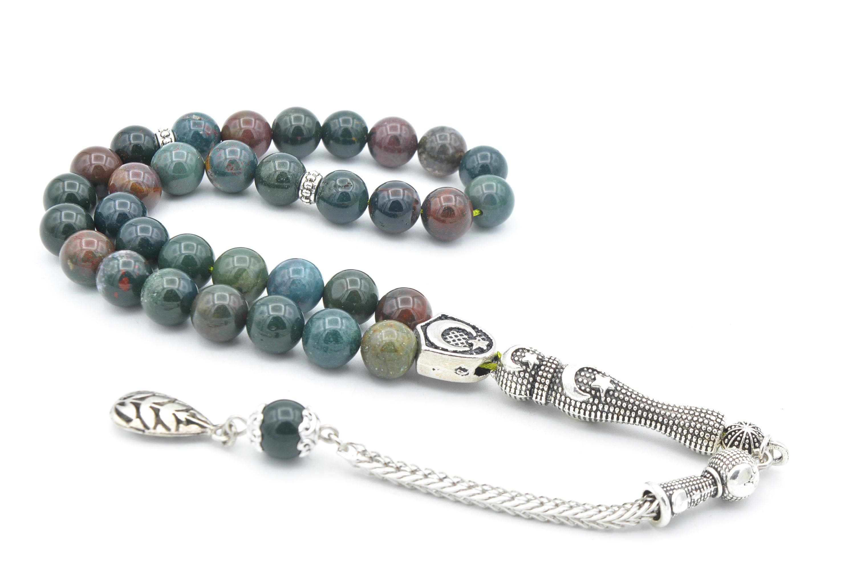 Blood Stone 33 Prayer Beads, Blood Stone 33 Beads Tasbih, Blood Stone Prayer Beads, Blood Stone Tasbeeh, Blood Stone Tasbih, Blood Stone - image 3