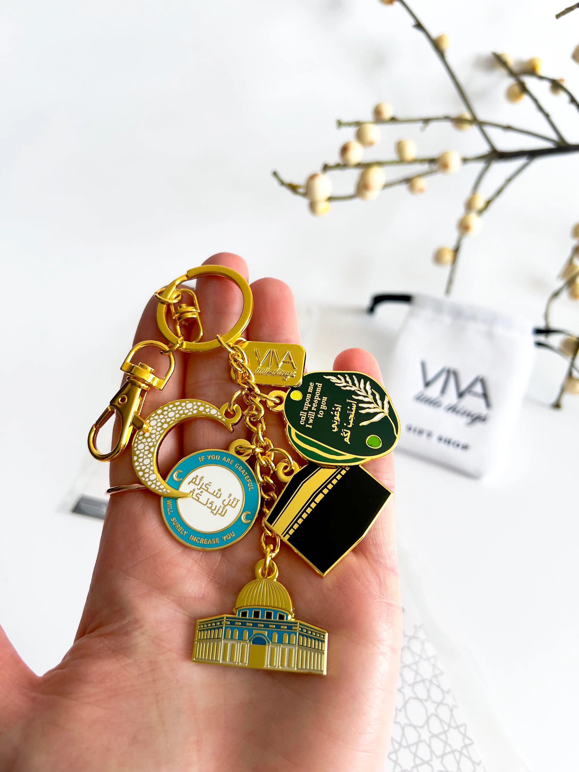 Muslim Keychain Islamic Keychain Muslim Gift Islamic Gift Ramadan Gift Eid Gift Kaaba Islamic Accessories    Islamic Art Muslim Accessories - image 3