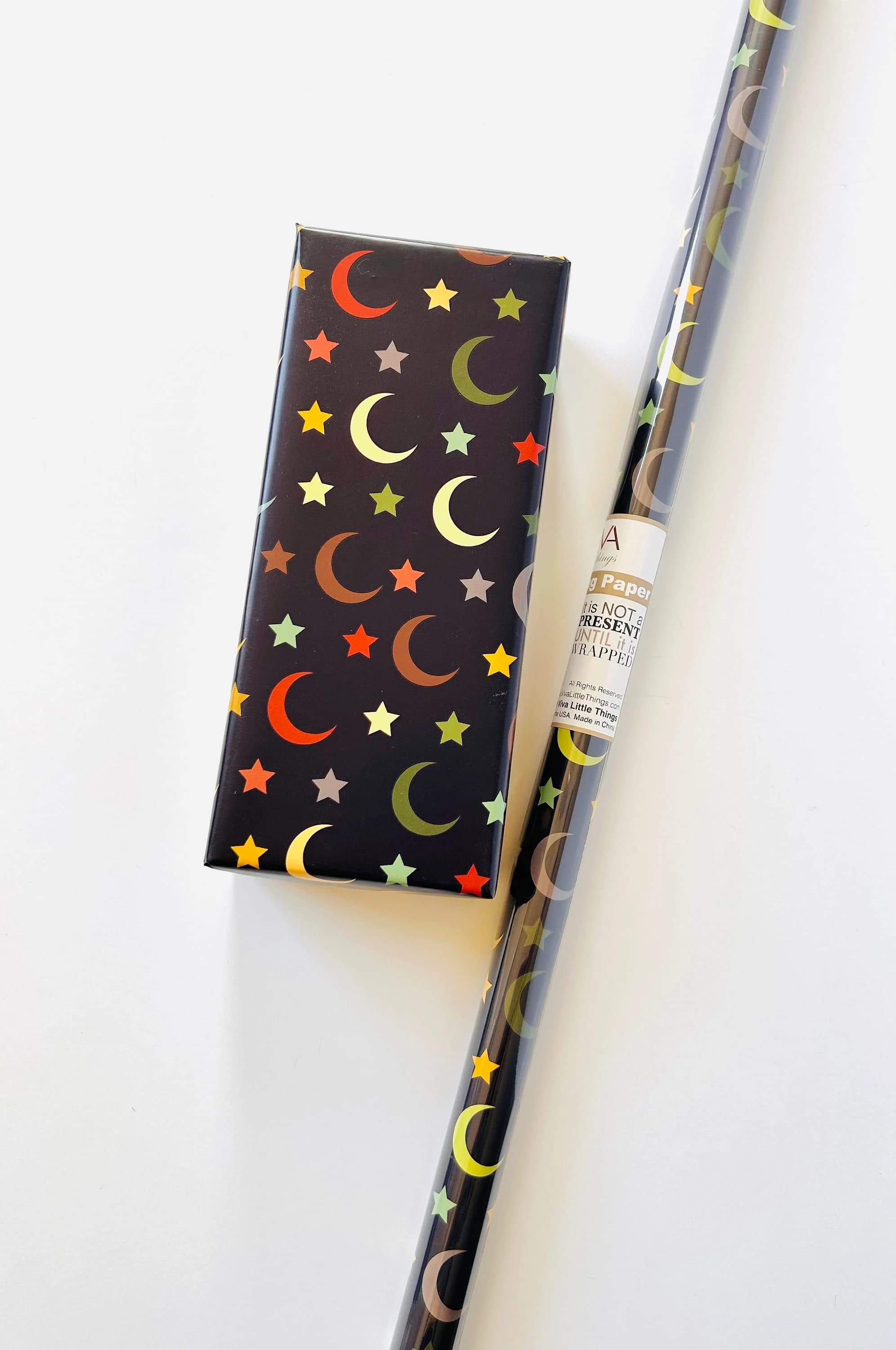 THREE ROLLS of Eid Mubarak Wrapping Paper Eid Gift Wrapping Eid Gift Wraps Islamic Gift Wrap 29 Inches x 10ft each roll - Crescents & Stars - image 2