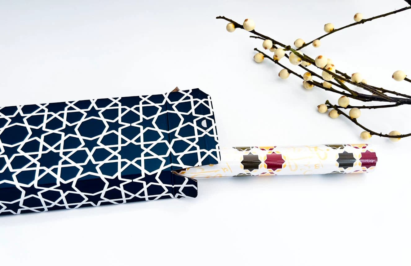 One roll of Eid Wrapping Paper Arabic Calligraphy Wrapping Paper Wrapping Paper Eid Mubarak 29 inches x 10ft - Andalus Pattern - image 5