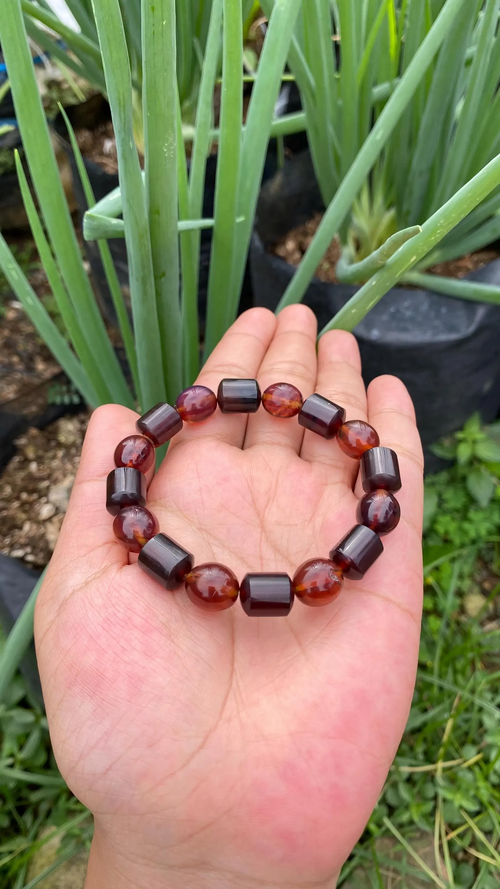 Sumatran Amber Bracelet – Natural Fossil Resin – Handcrafted Healing Gemstone Jewelry