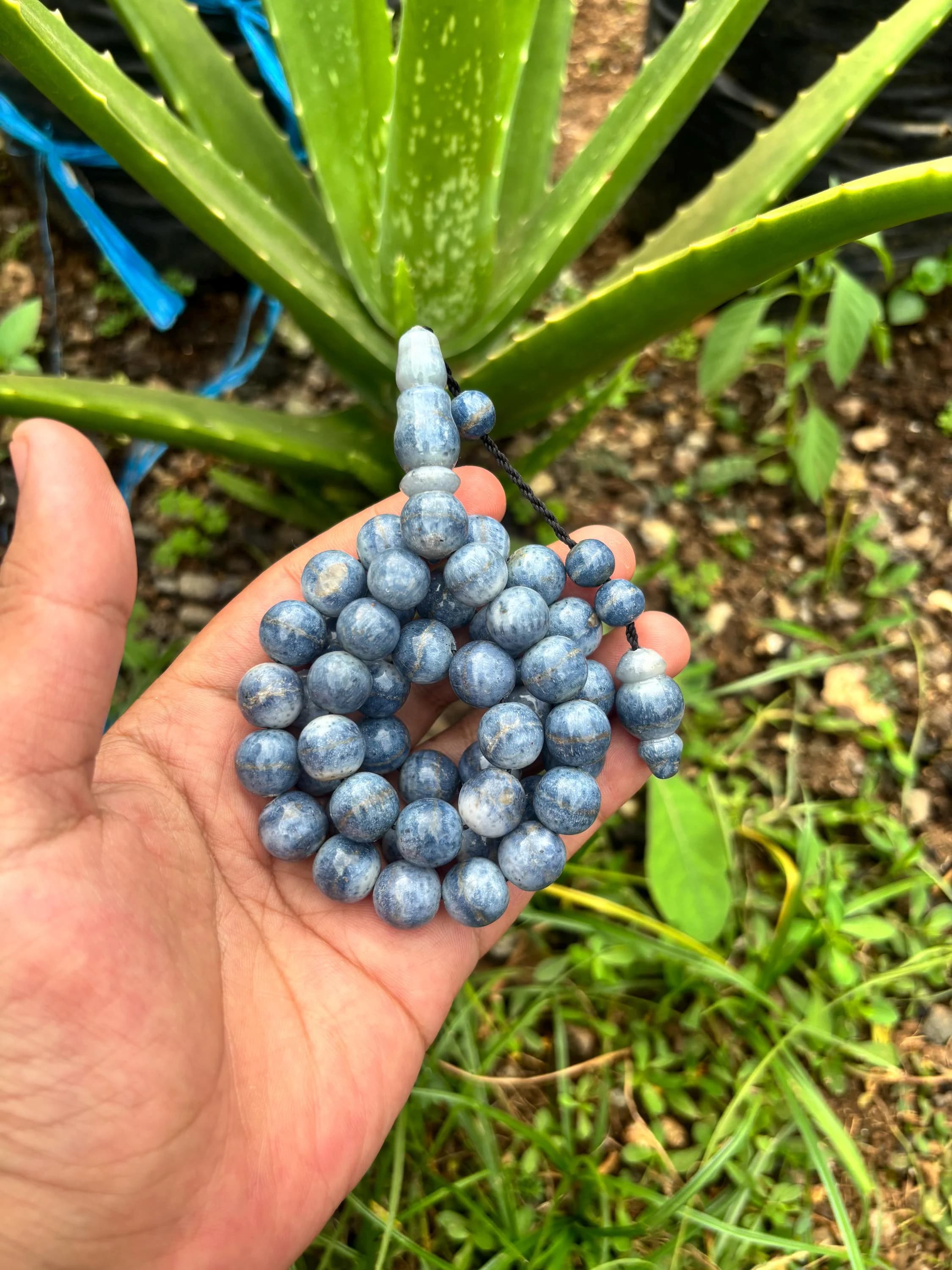 Blue Coral Tasbih: Handmade Islamic Prayer Beads, Zikr Gift