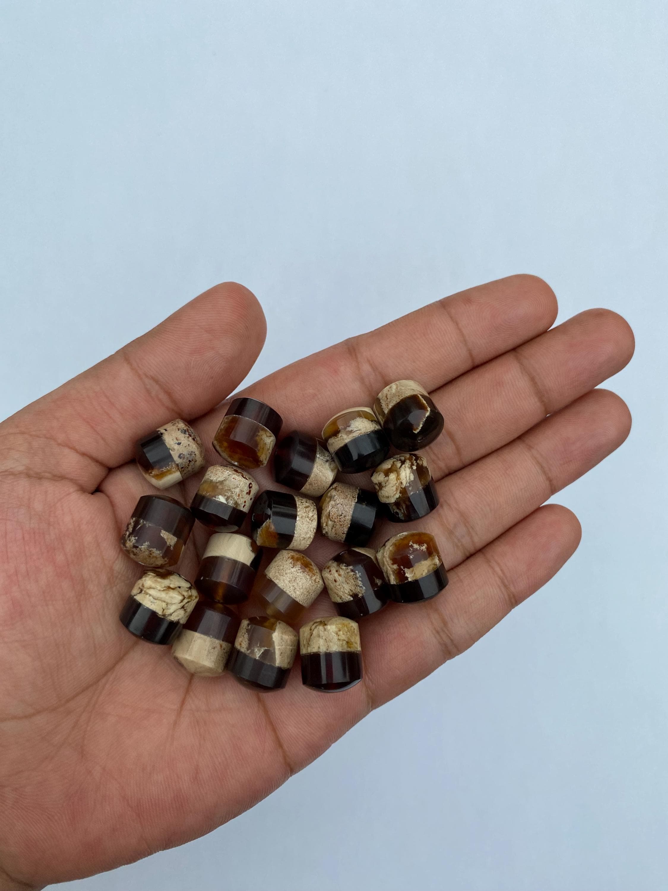 Red and White Amber Beads: Natural Gemstone for Jewelry Making
