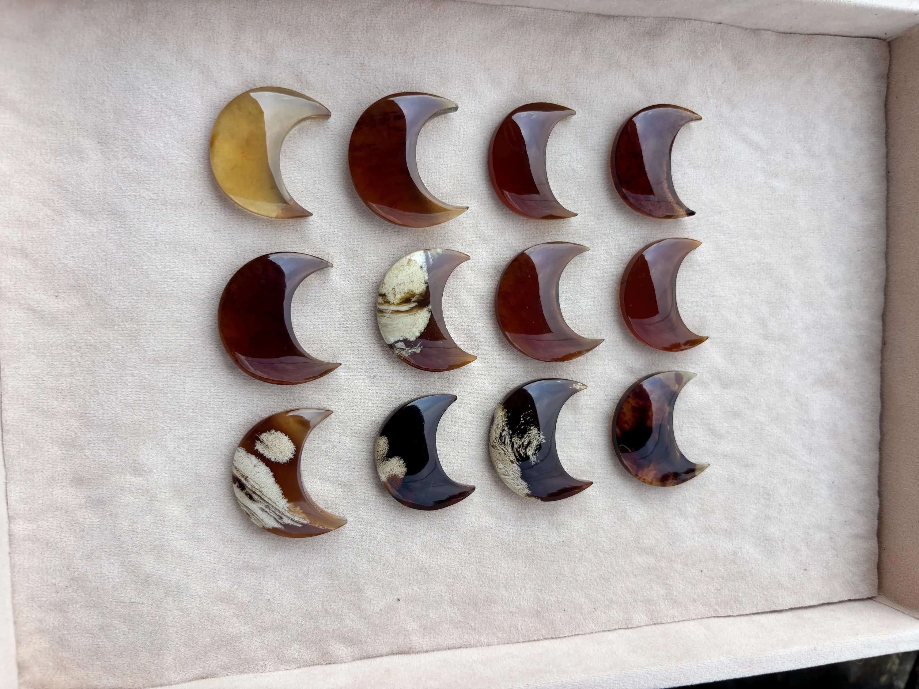 Sumatra Amber Crescent Pendants – Fossil Resin for Protection, Balance & Moon Magic - image 3