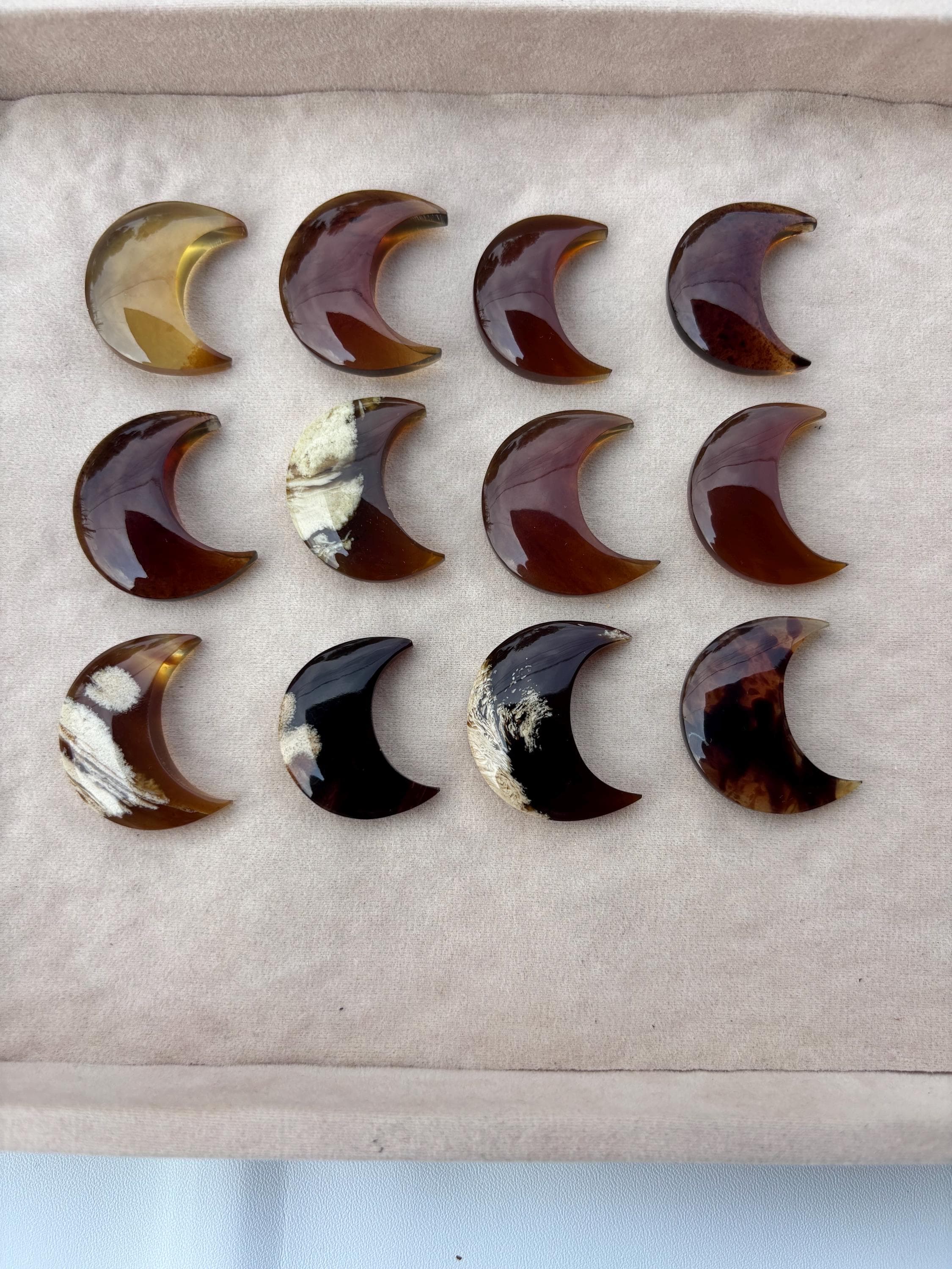 Sumatra Amber Crescent Pendants – Fossil Resin for Protection, Balance & Moon Magic - image 5
