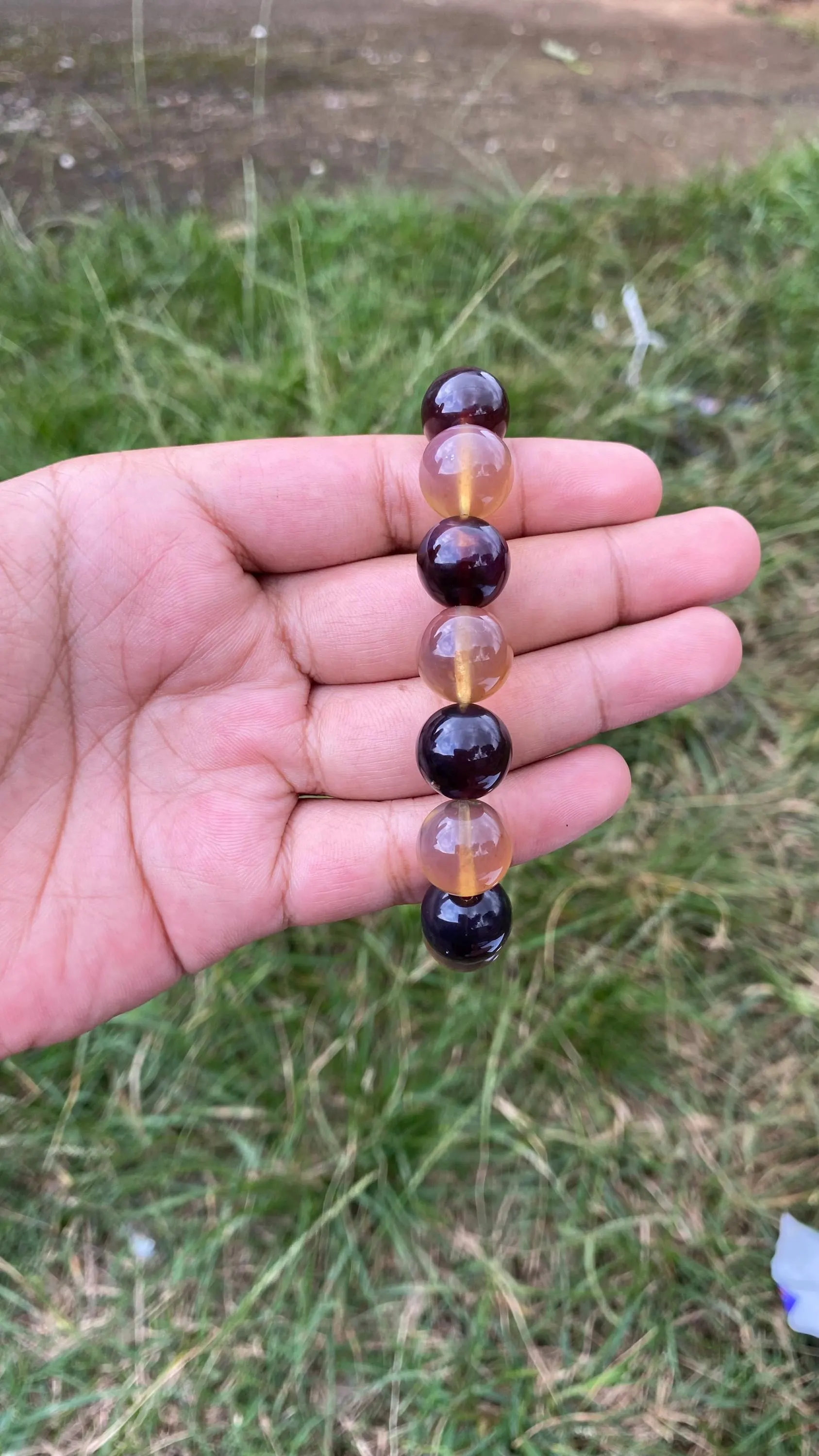 Sumatra Amber Bracelet – Red Yellow Natural Fossil Gemstone Jewelry - image 4