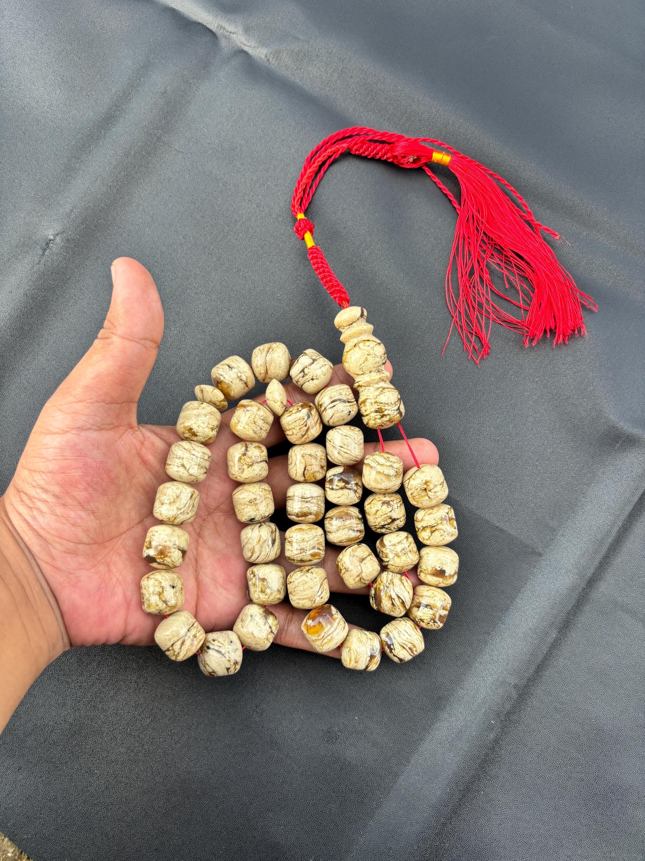 Sumatra Amber Zebra White Barrel Beads Natural Gemstone for Bracelet Necklace Jewelry - image 4