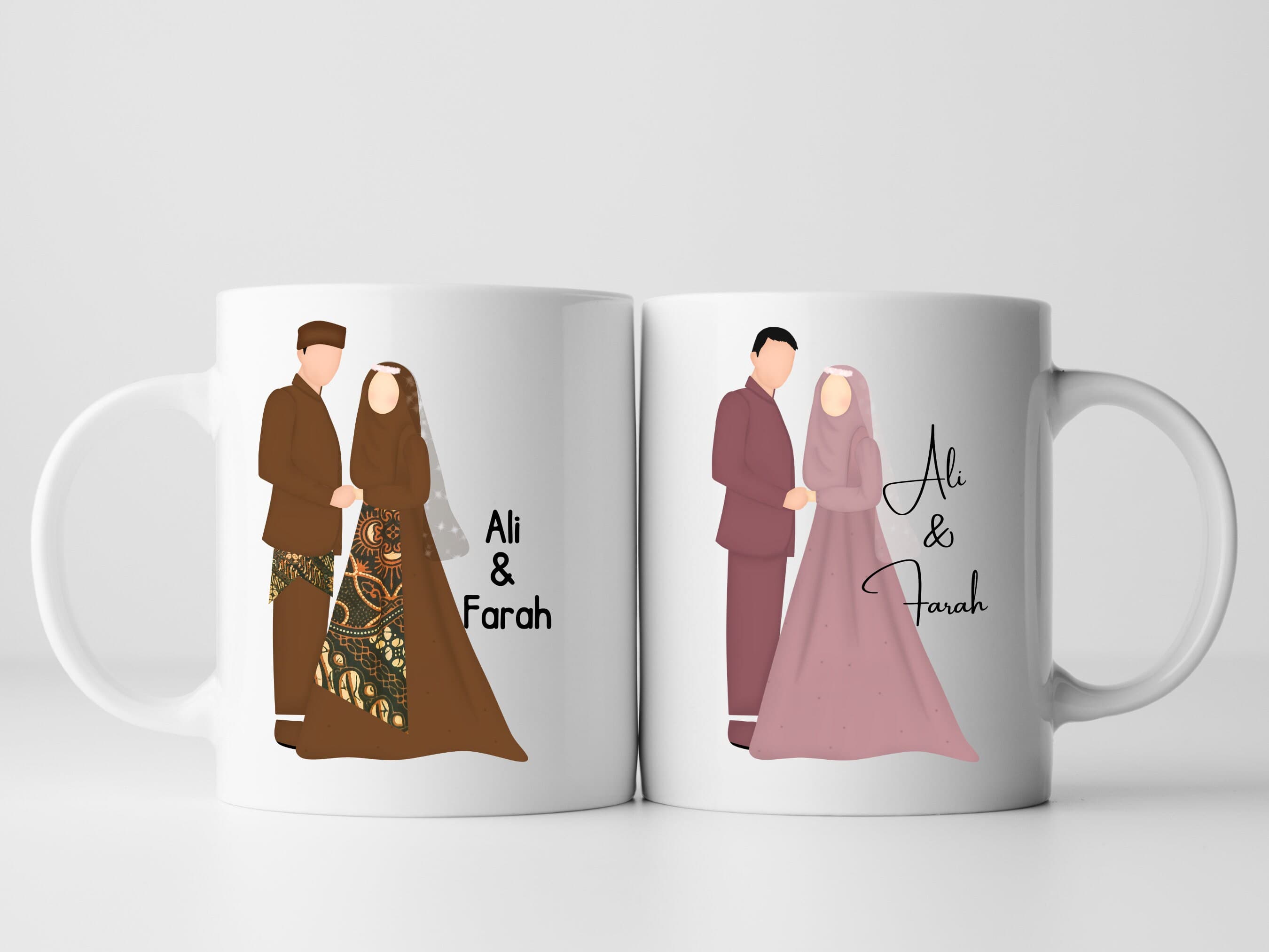Personalized Muslim Couple Mug | Nikah Wedding Gift - image 3