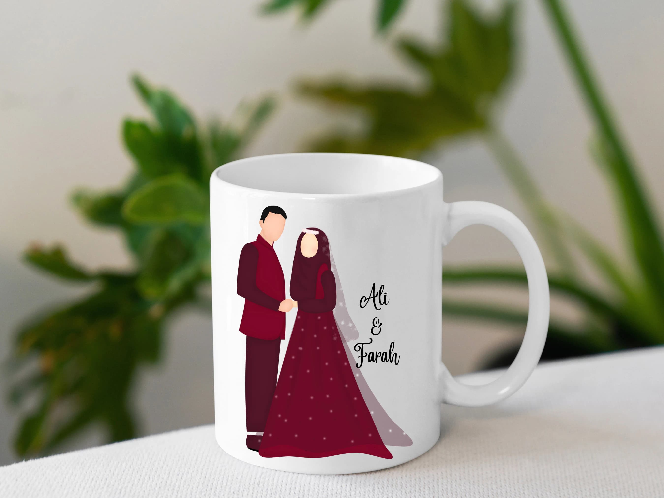 Personalized Muslim Couple Mug | Nikah Wedding Gift - image 2