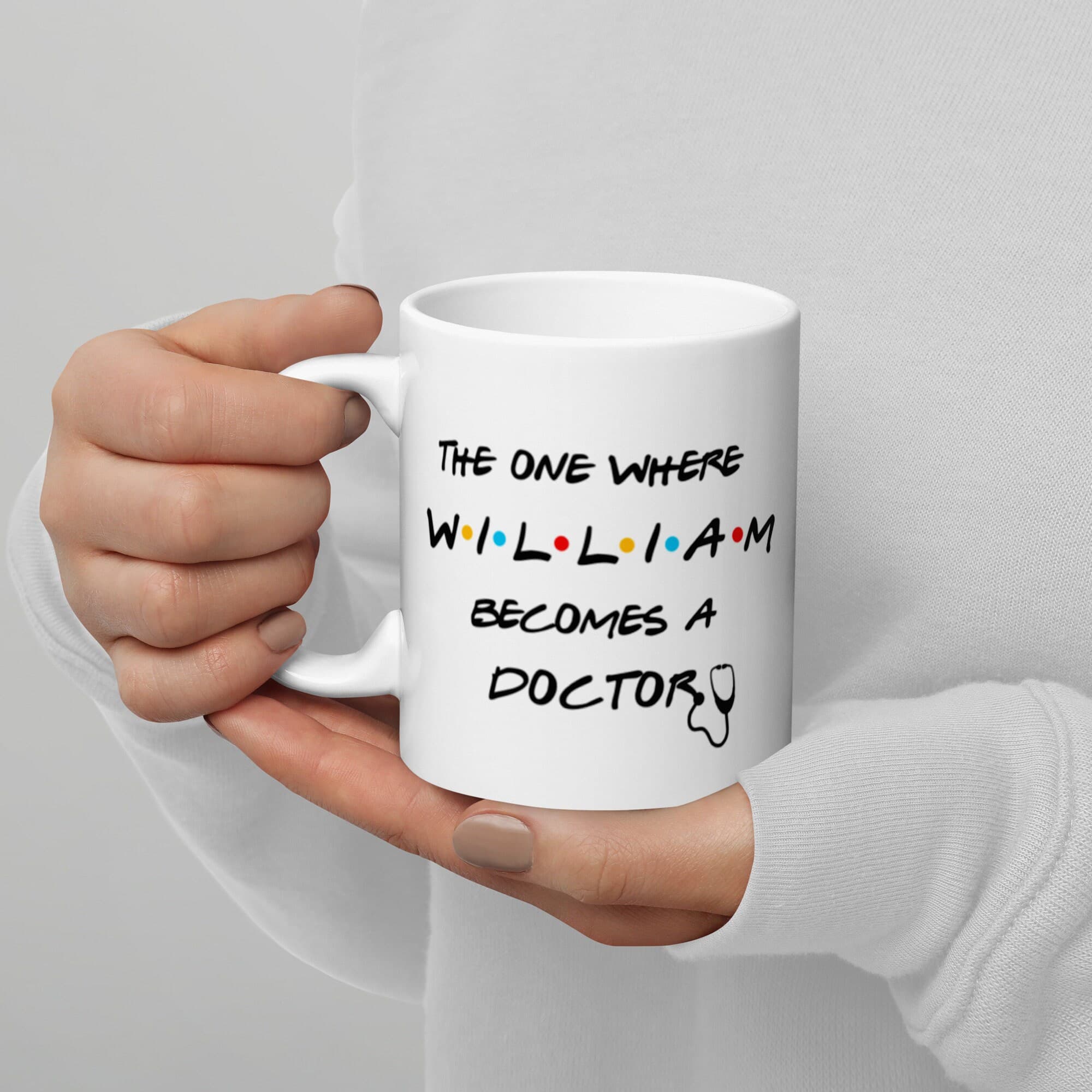 Friends Inspired Doctor Mug: Personalized New Doctor Gift