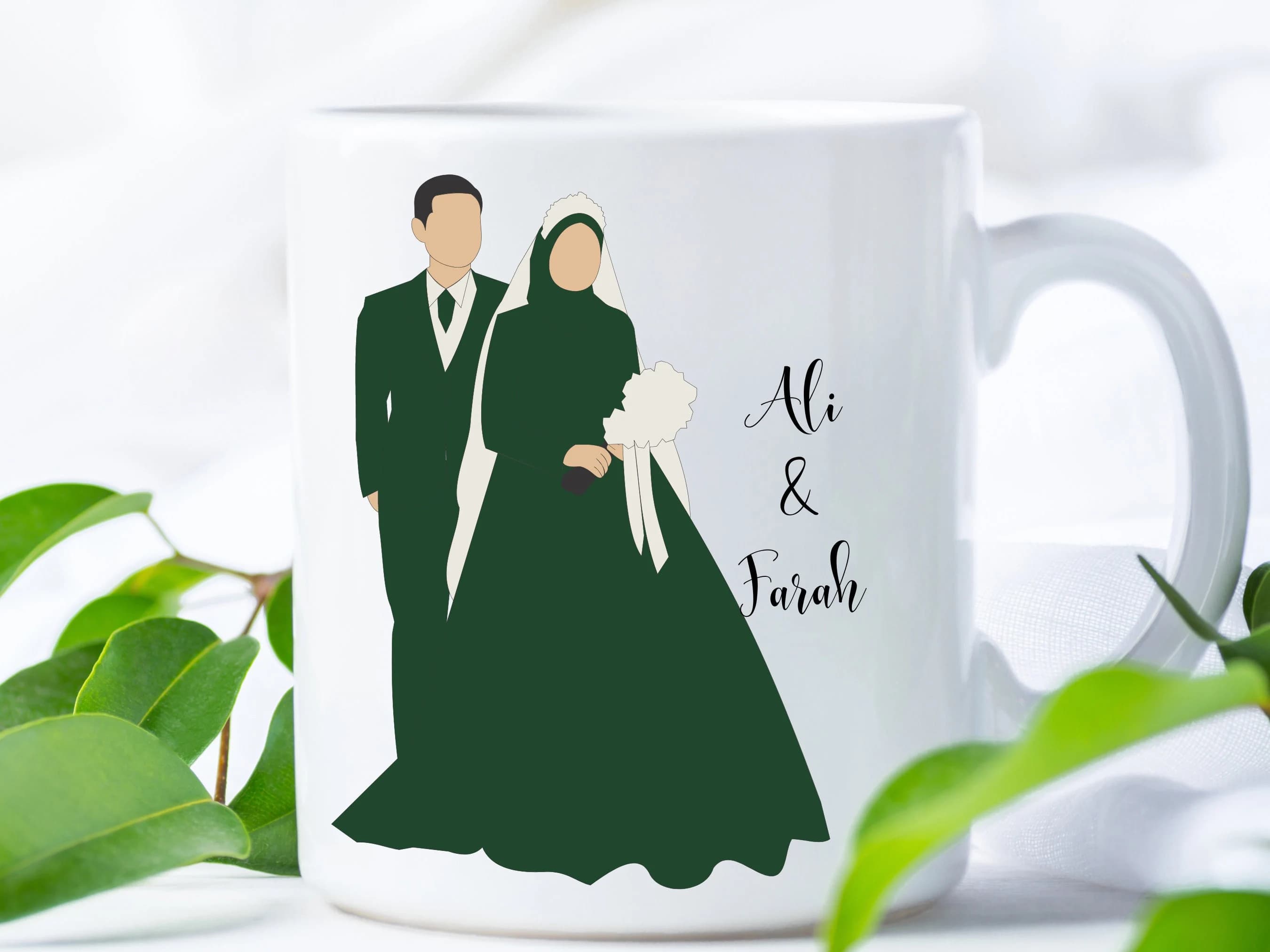 Personalized Muslim Couple Mug | Nikah Wedding Gift