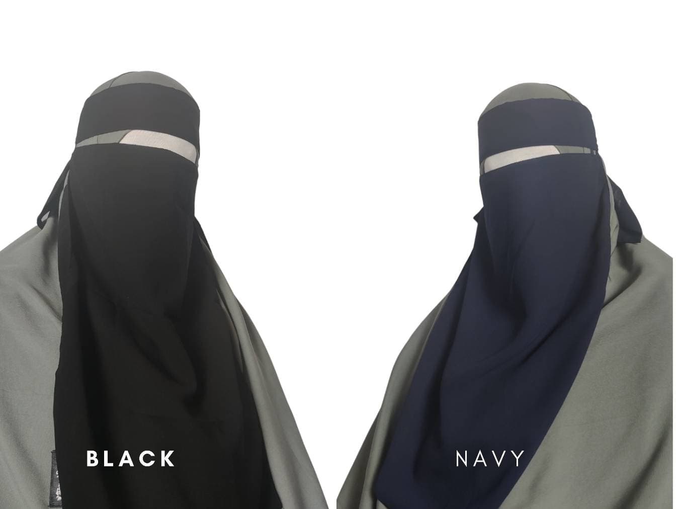 Elastic Pull Down Single Layer Niqab