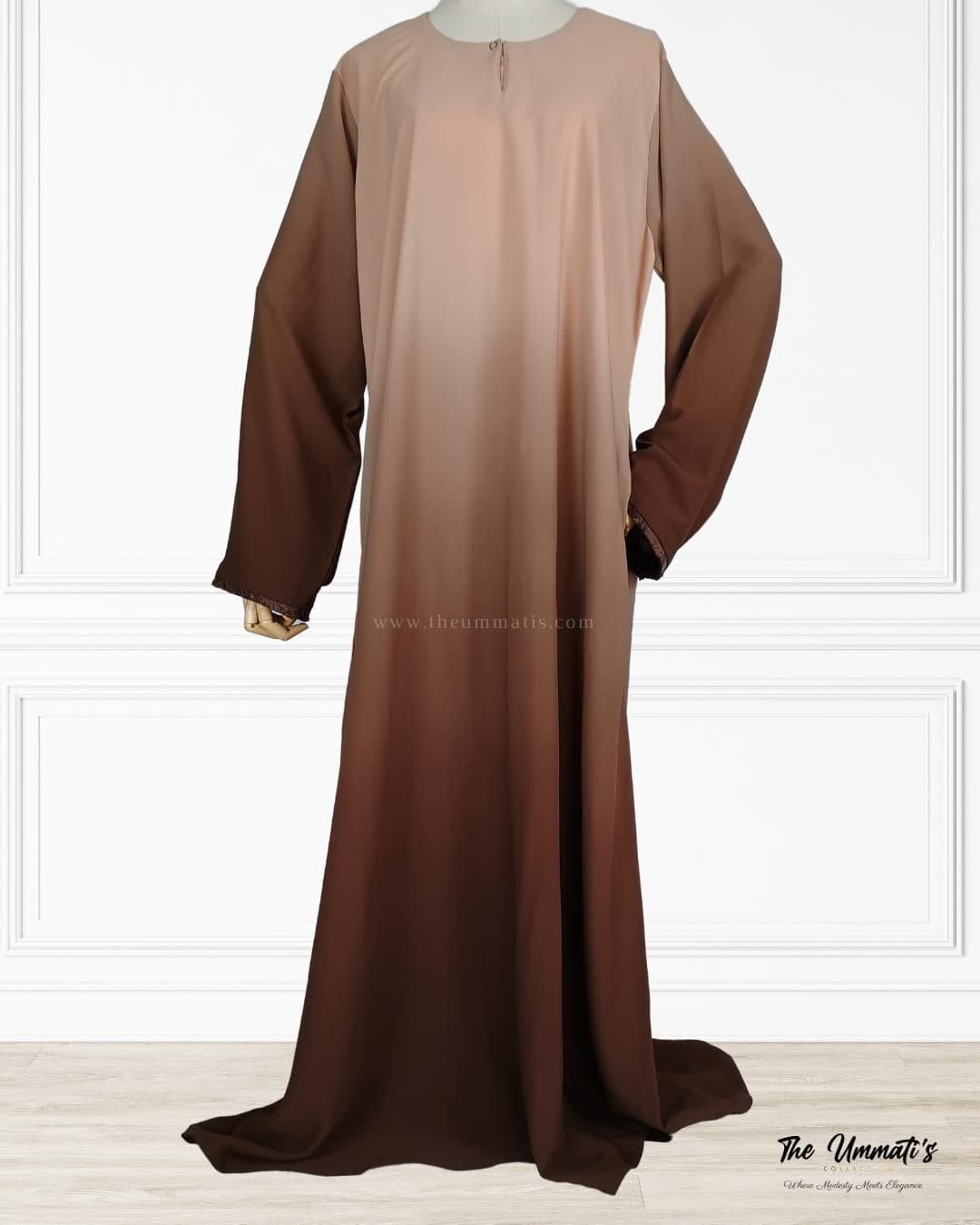 Ombre Abaya - (Cocoa Mist) - image 5