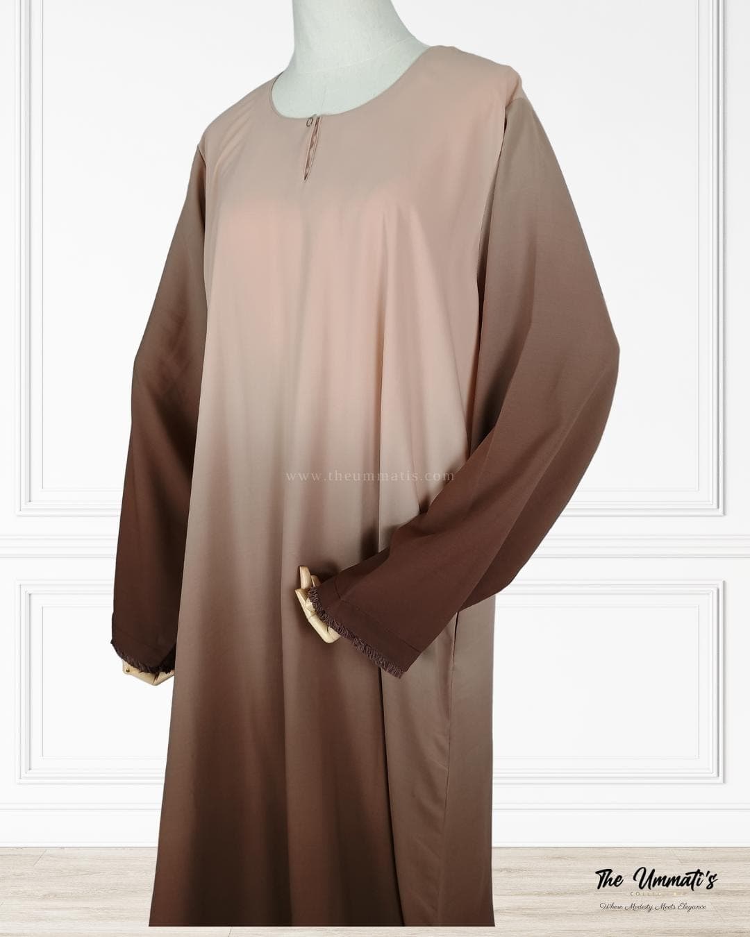 Ombre Abaya - (Cocoa Mist) - image 4