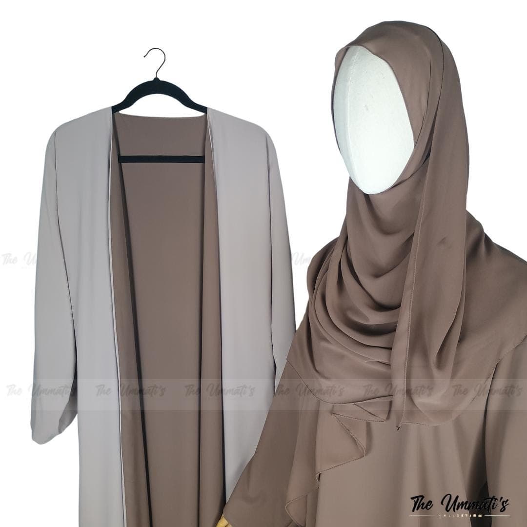 Abaya Hareerah luxury set - (Sandy Taupe)