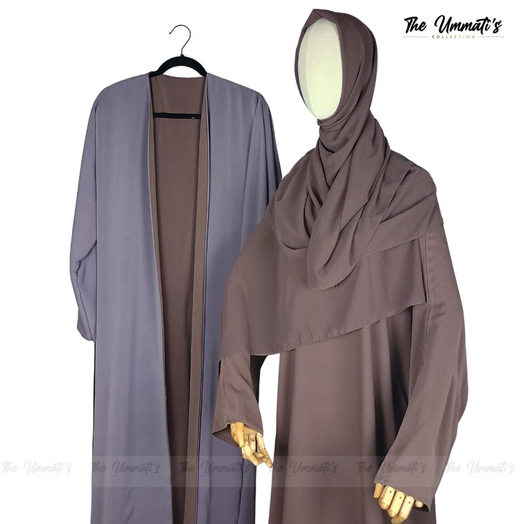 Abaya Hareerah luxury set - (Lavender Mist) - image 3