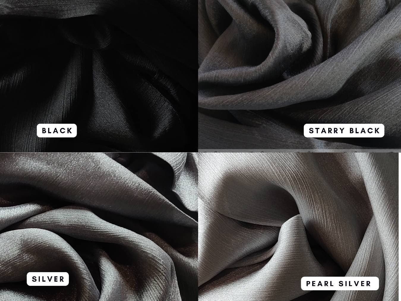 Premium crinkle Silk Hijab / Textured Silk Hijab  /Formal Hijab/ Shiny Silk Hijab - image 3