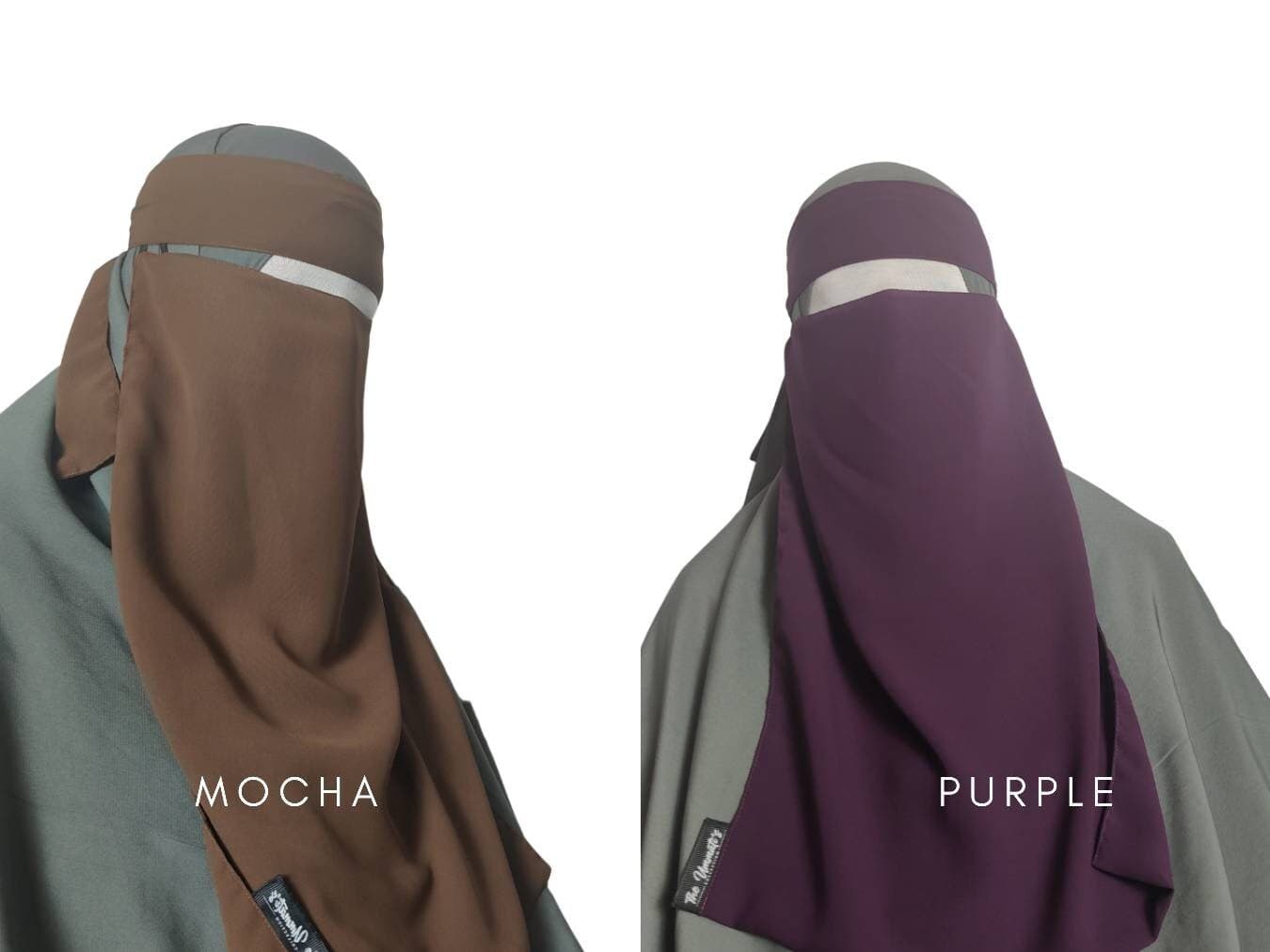 Elastic Pull Down Single Layer Niqab - image 4