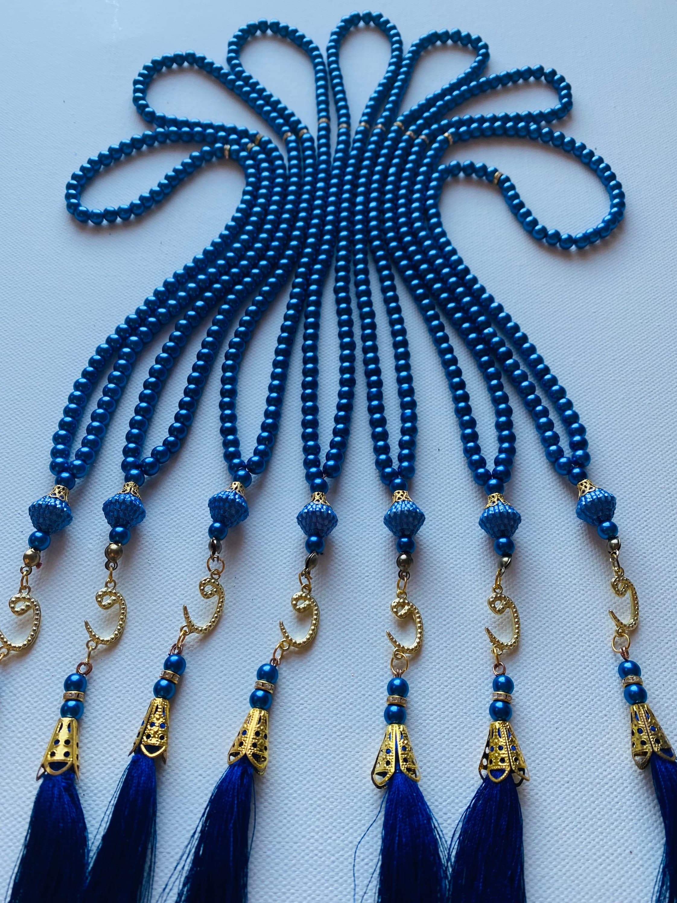 Pearl Tasbeeh 99 Bead: Islamic Prayer Beads with Gold Accents - image 5