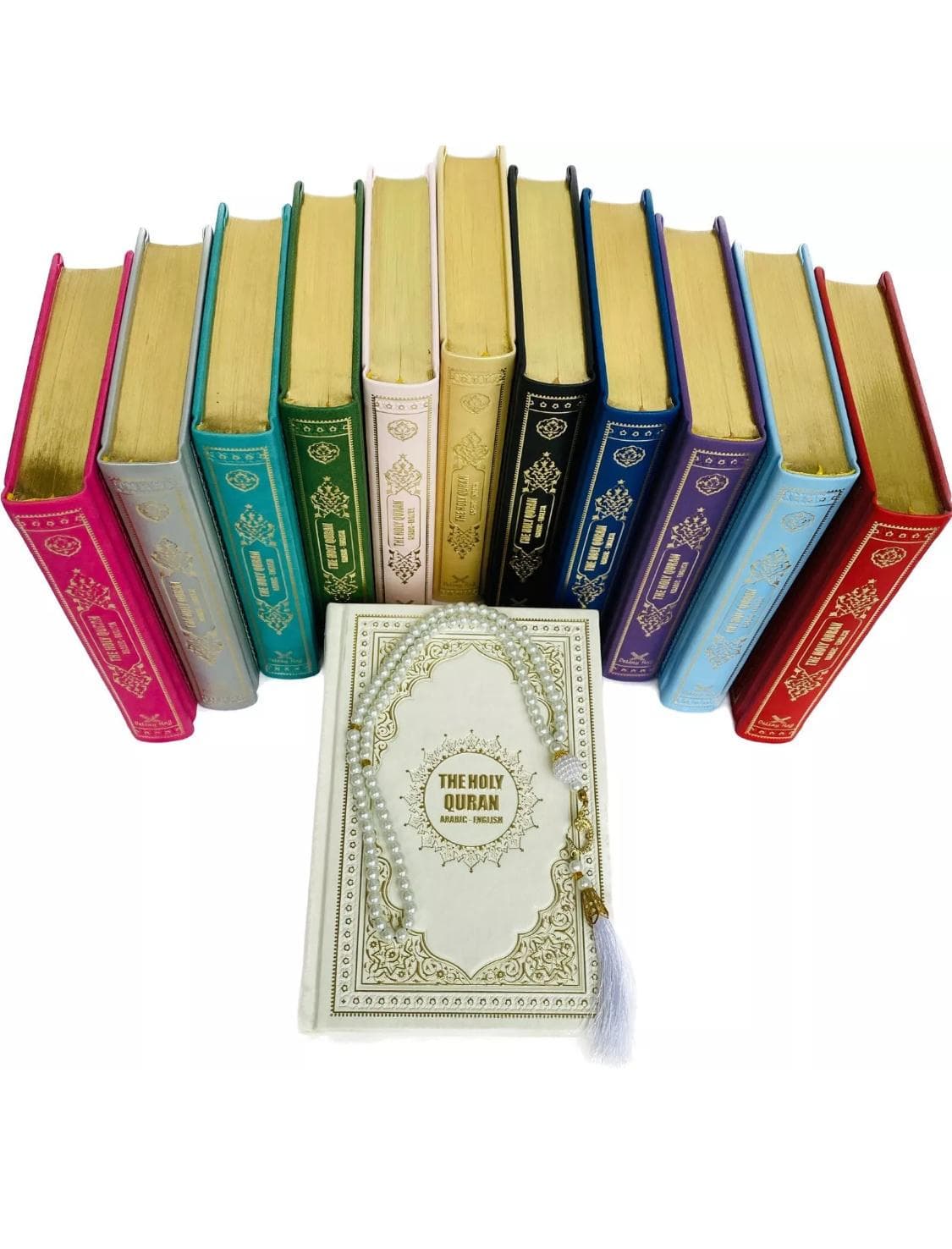 English Arabic Quran: Faux Leather, Medina Script + Tasbih Gift - image 3
