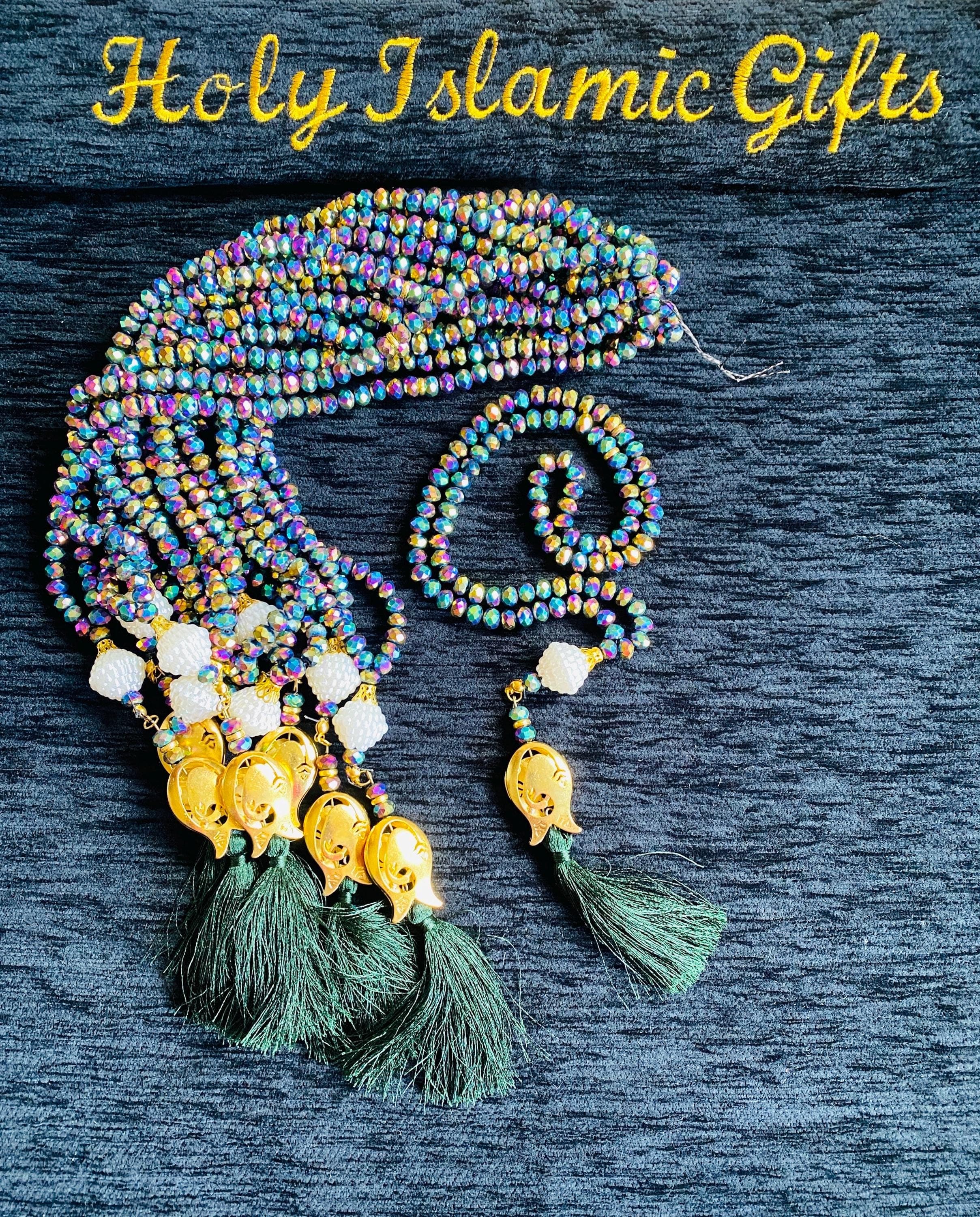 Crystal 99 Bead Tasbih: Islamic Prayer Beads with Swarovski Stone - image 4