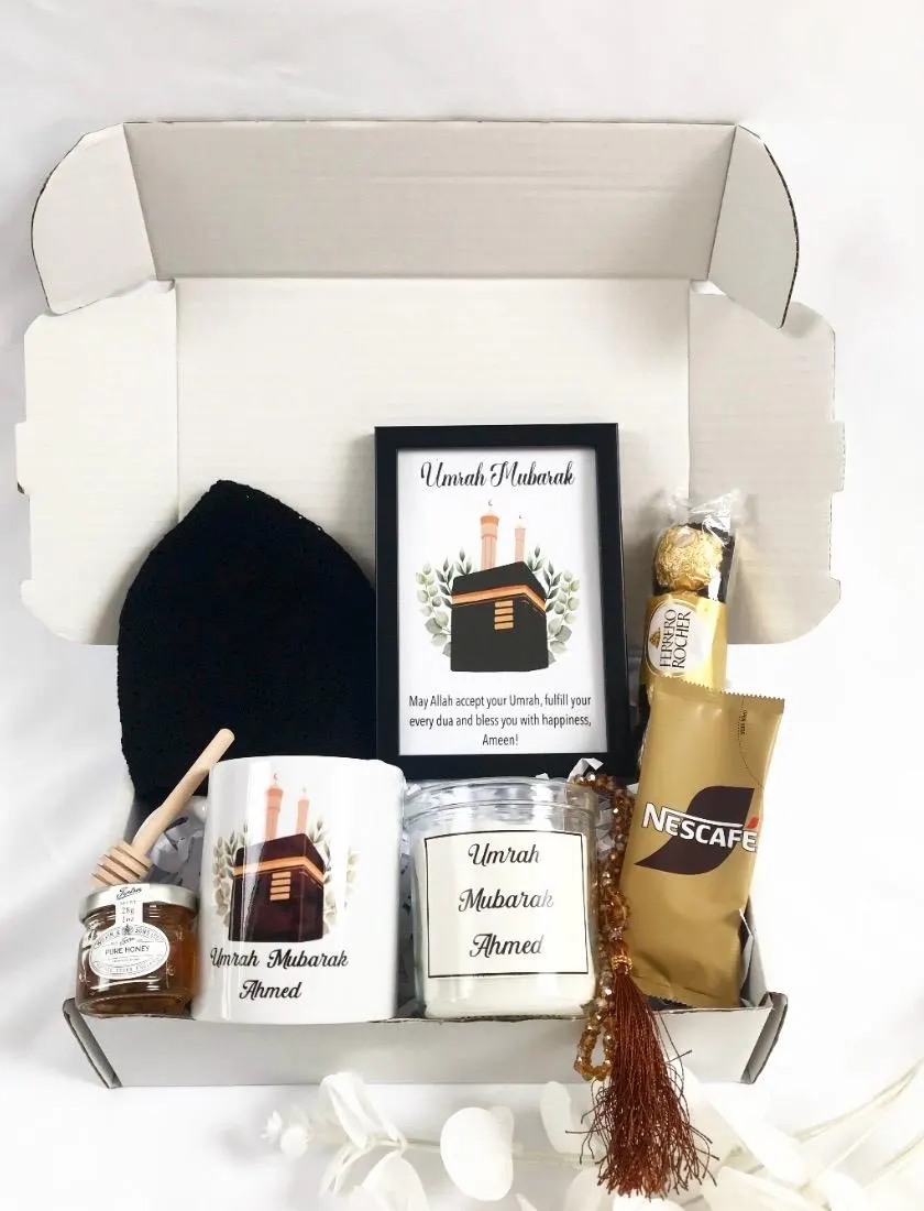 Luxury Personalised Umrah Hamper For Him Umrah Mubarak Gift Box Son Father Brother Granddad Uncle Husband Friend For Men