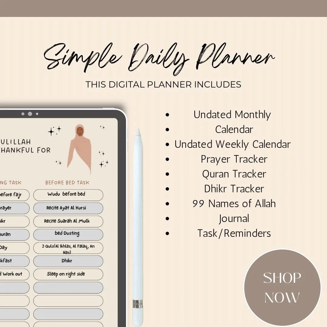 Muslim Planner: Quran & Prayer Tracker, Deen Organizer (Digital) - image 4