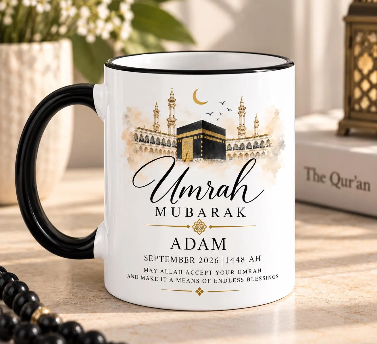 Personalised Umrah Mug | Umrah Mubarak Gift | Muslim Umrah Gift | Custom Name Mug | Umrah Journey Gift | Islamic Gift | Hajj Gift
