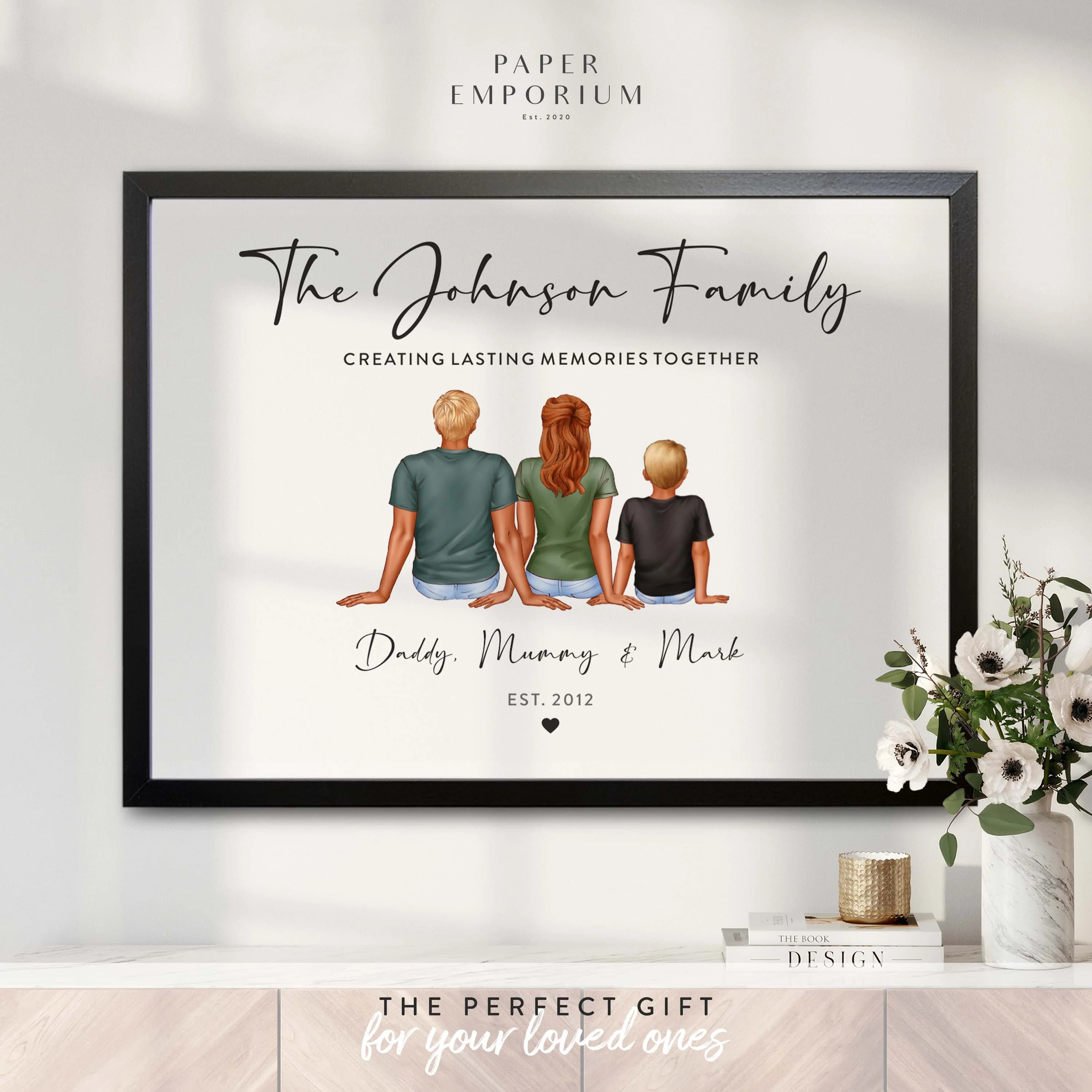 Personalised Family Portrait Print: Custom Wall Decor