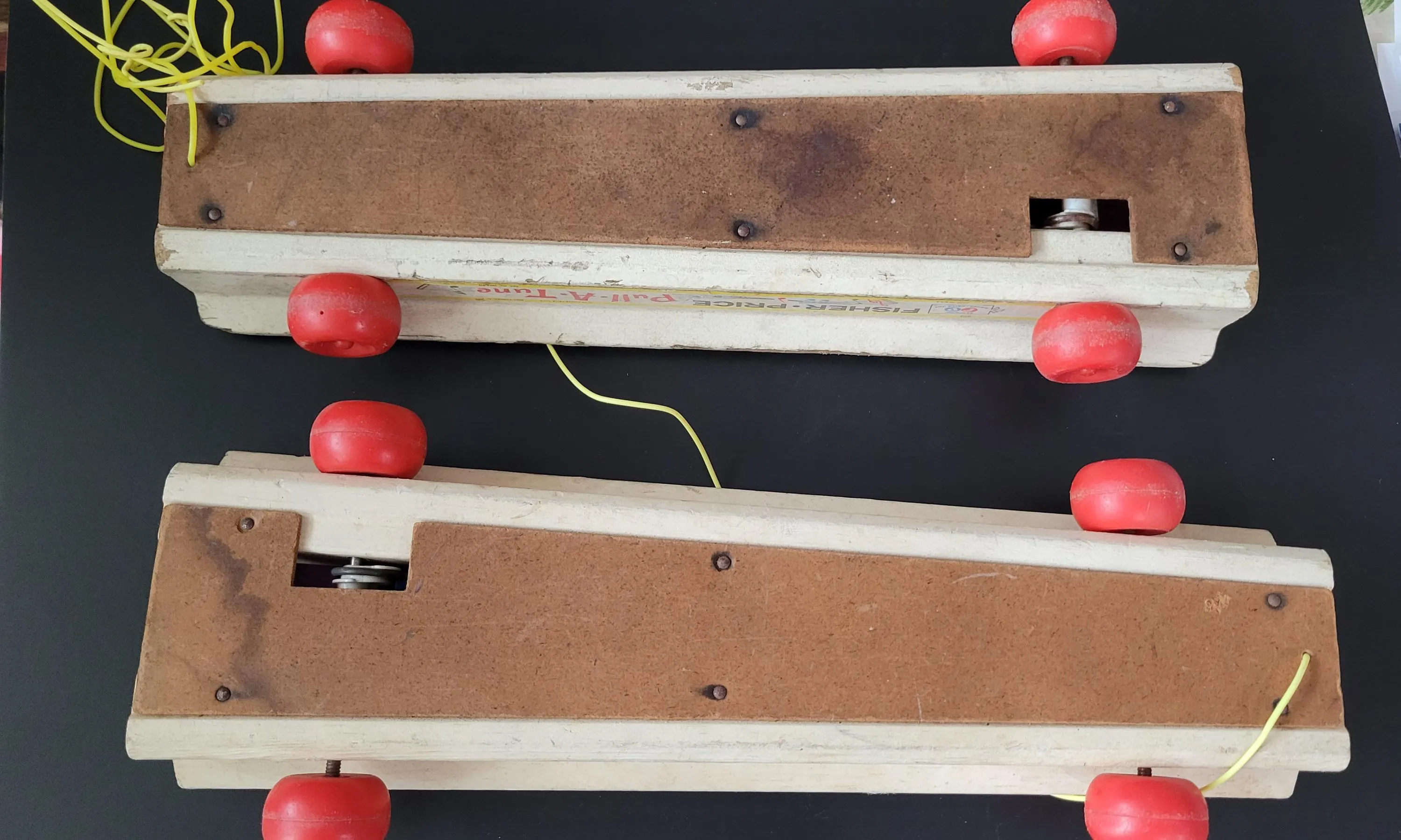 Vintage Fisher-Price "Pull-A-Tune" wooden musical xylophone pull toys - image 5
