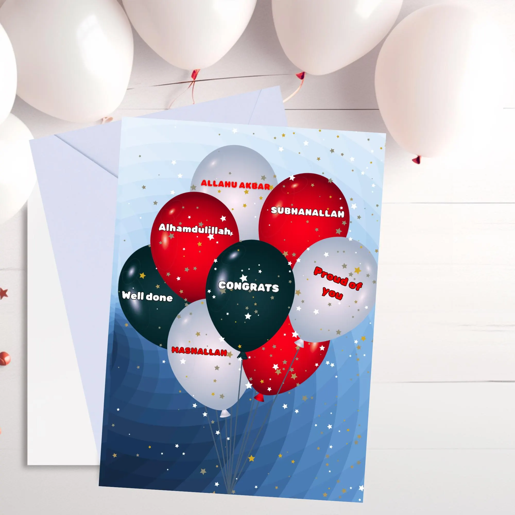 Muslim Congratulations Greeting Card: Inspirational Celebration Card