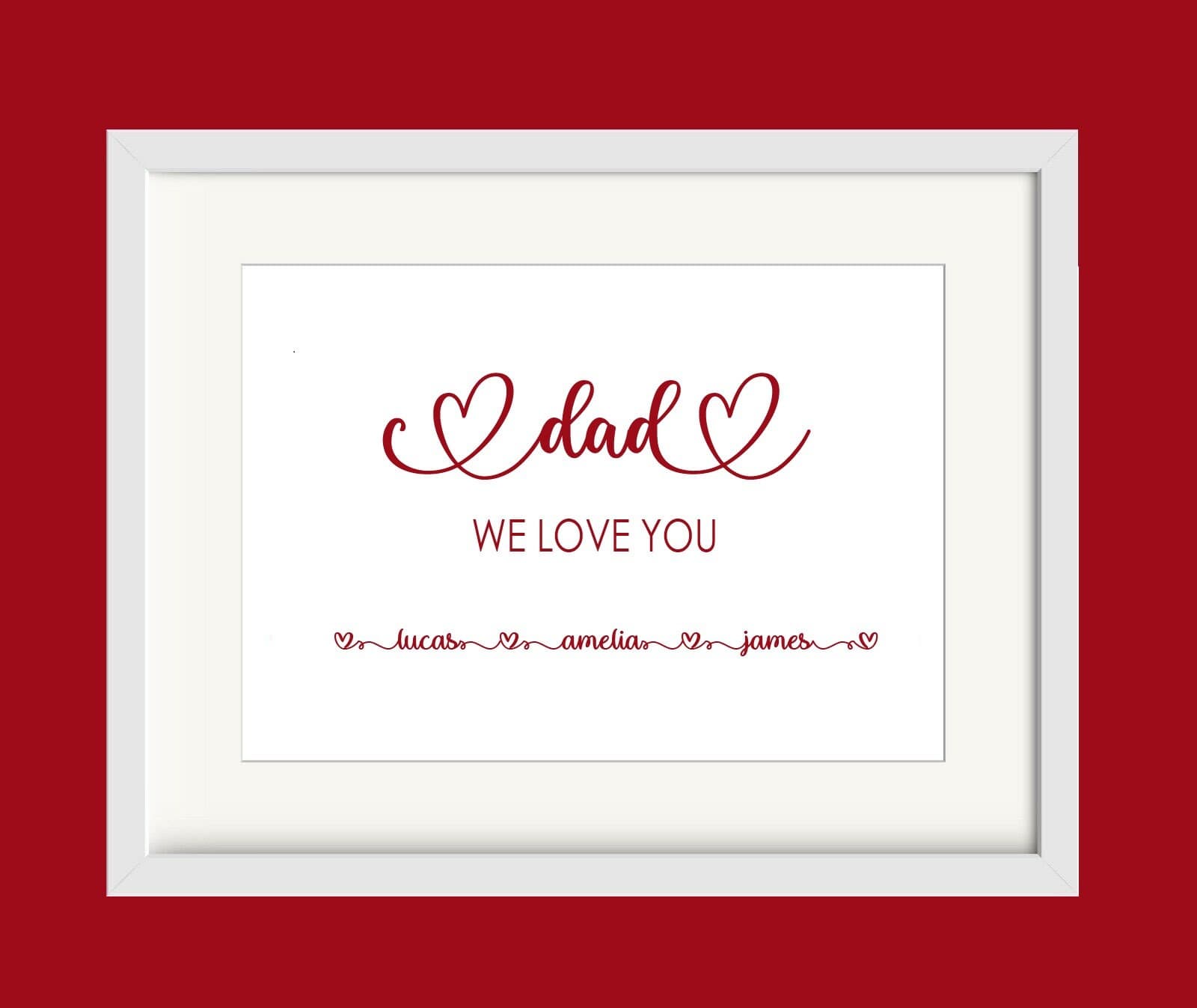 Personalized Daddy Calligraphy Art Print, Father's Day Gift - image 4