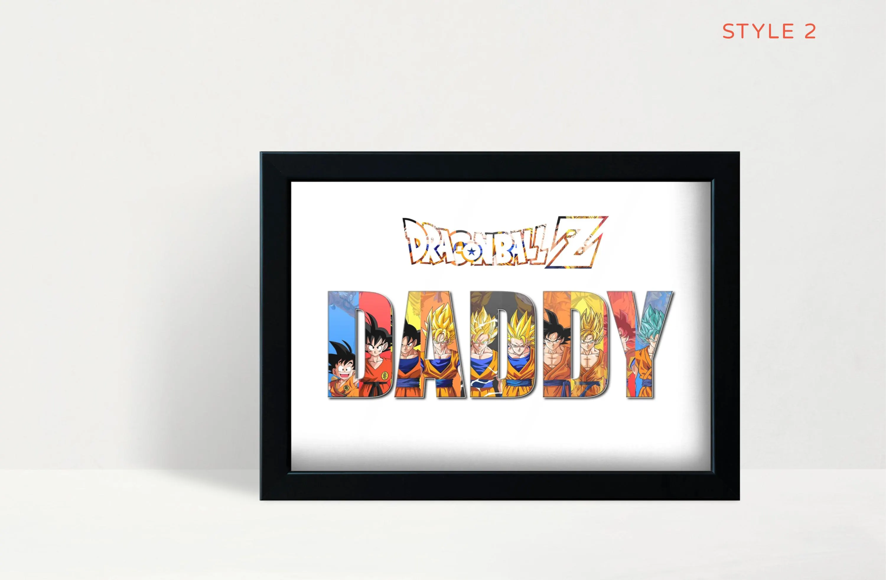 Personalised Dragon Ball Z Name Art - Unique Gift for Fathers day, Daddy Birthday, Christmas & Anime Fans | Nursary decor Word Art Keepsake - image 3