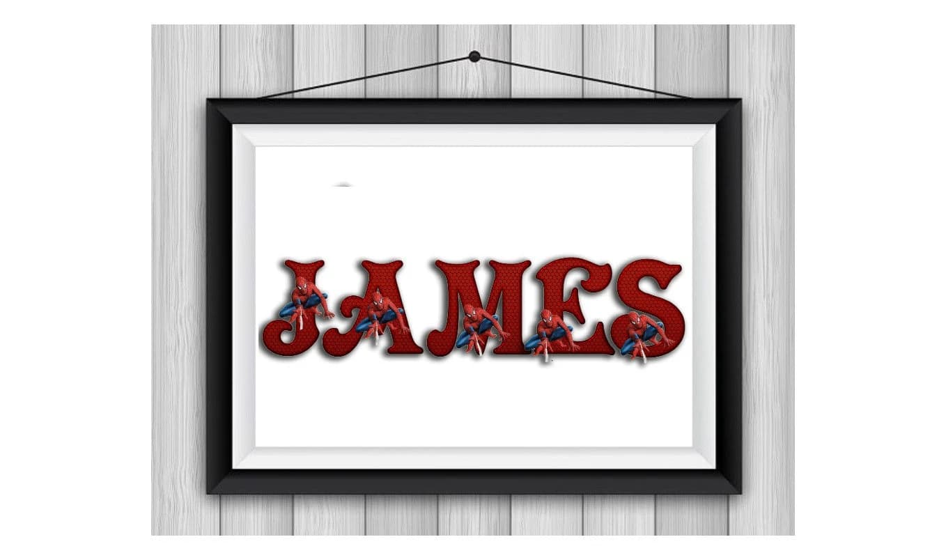 Personalized Spiderman Name Print, Superhero Room Decor - image 5
