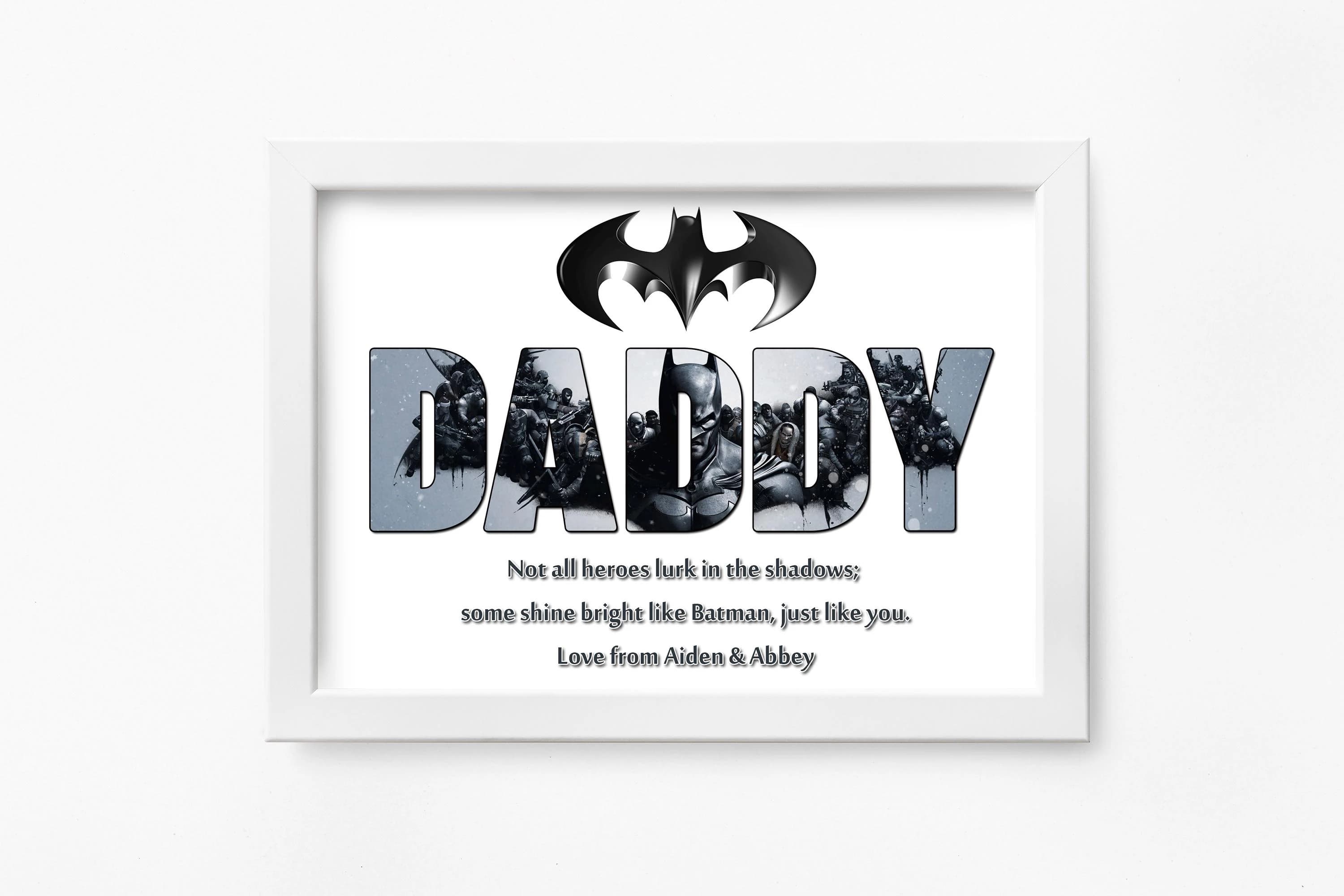 Personalized  Hero Print • Custom Superhero Wall Art • Real-Life Hero Tribute for Dad, Friend, Teacher & More • personalised Quote Message