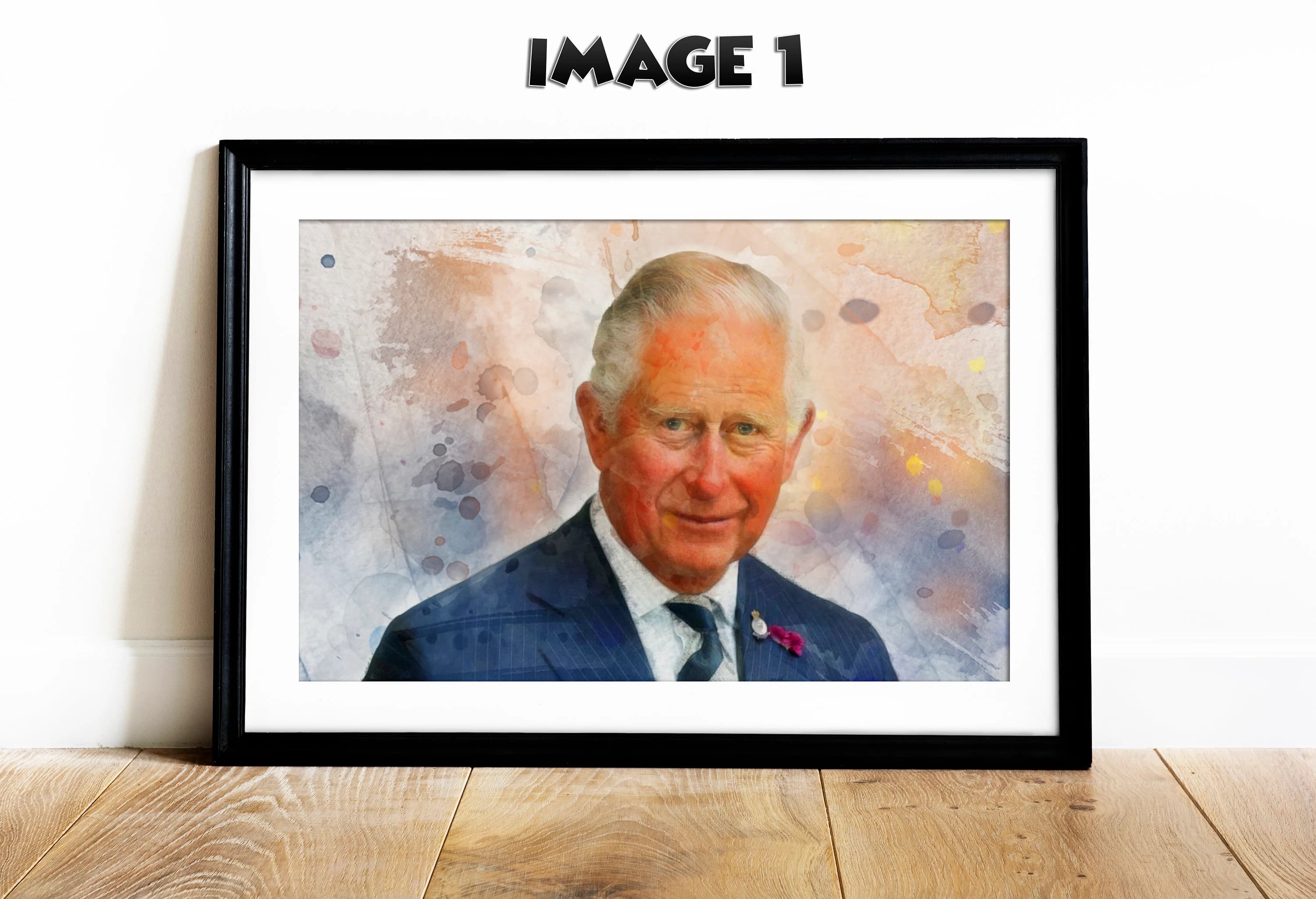 King Charles III Watercolor Portrait Print, Royal Coronation Art - image 5
