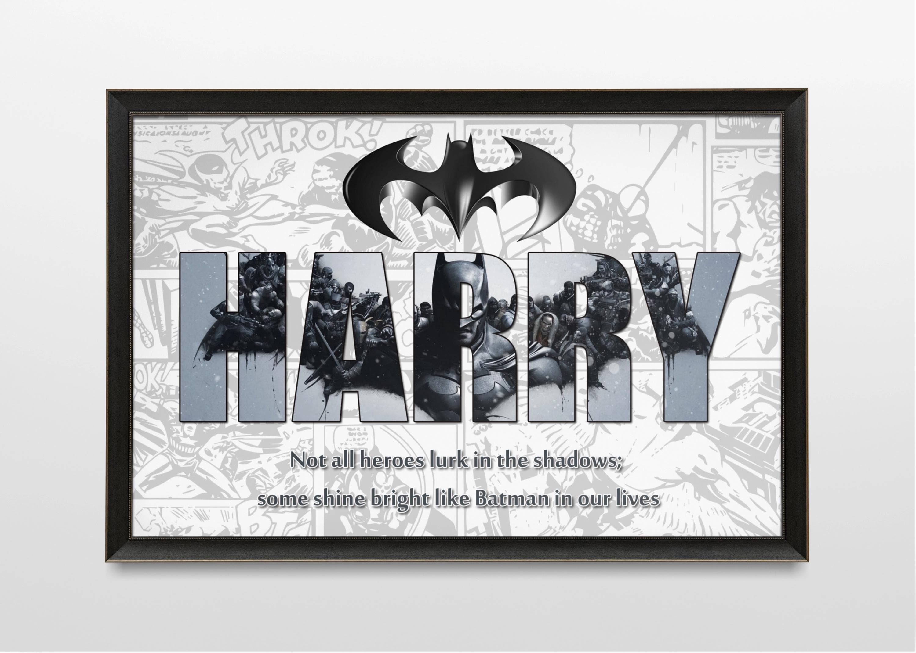 Personalized  Hero Print • Custom Superhero Wall Art • Real-Life Hero Tribute for Dad, Friend, Teacher & More • personalised Quote Message - image 3