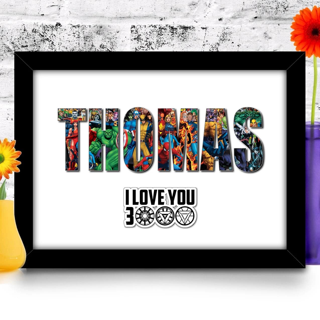 DIGITAL DELIVERY by EMAIL** Personalised Marvel Word Art Print Gift for Son Friend Dad etc Superhero Avenger Theme Birthday Present Keepsake - image 3