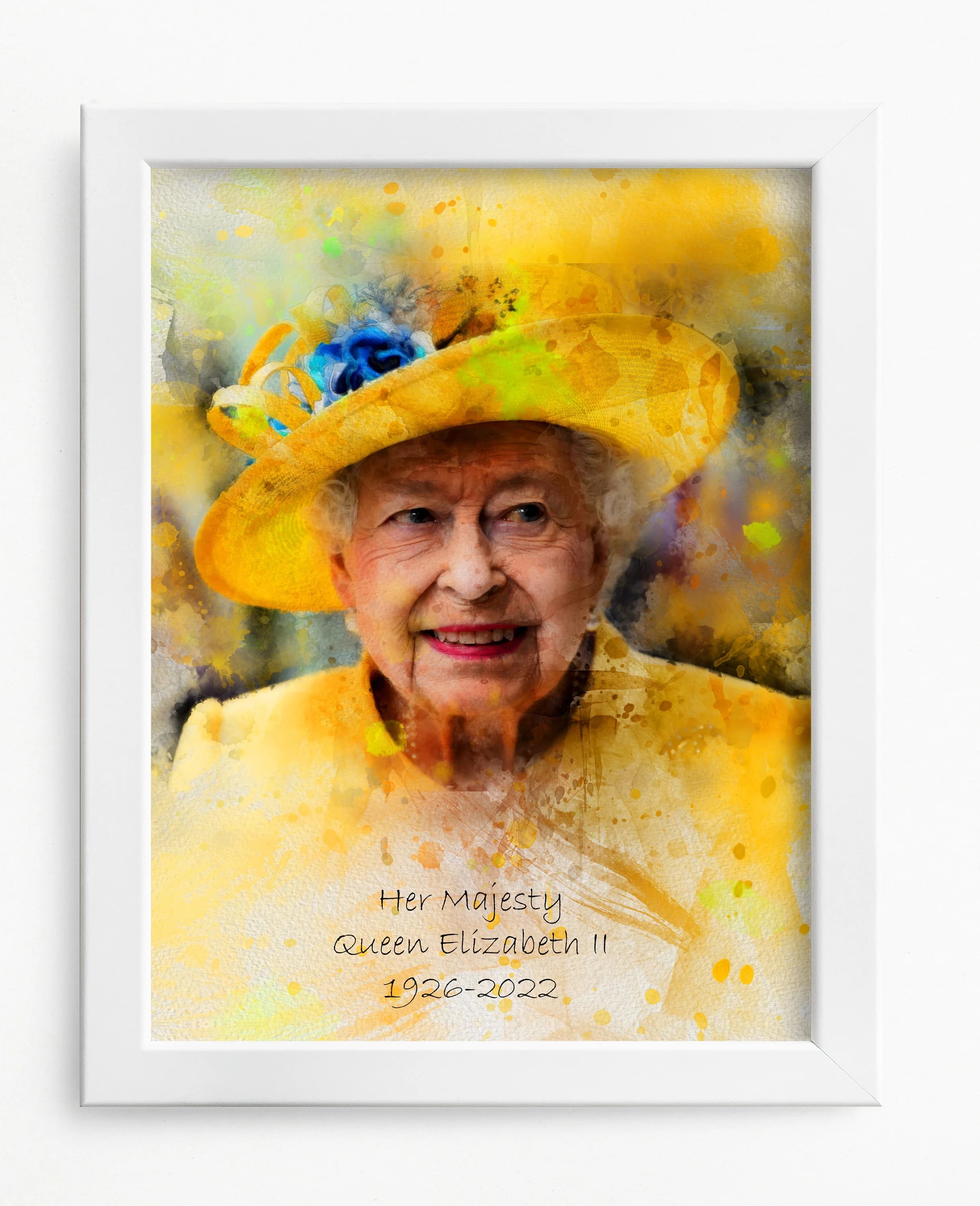 Queen Elizabeth II Memorial Print, Watercolour Portrait, Royal Tribute - image 5