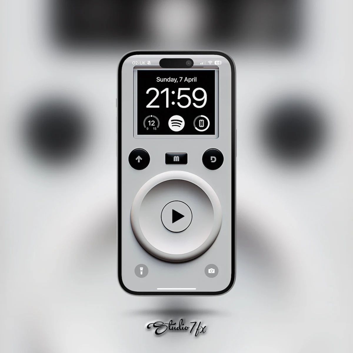 MP3 Player iPhone Wallpaper | Mobile Phone Wallpaper | iOS LockScreen Wallpaper | Cellphone Wallpaper | Digital Art | 0253 - image 4