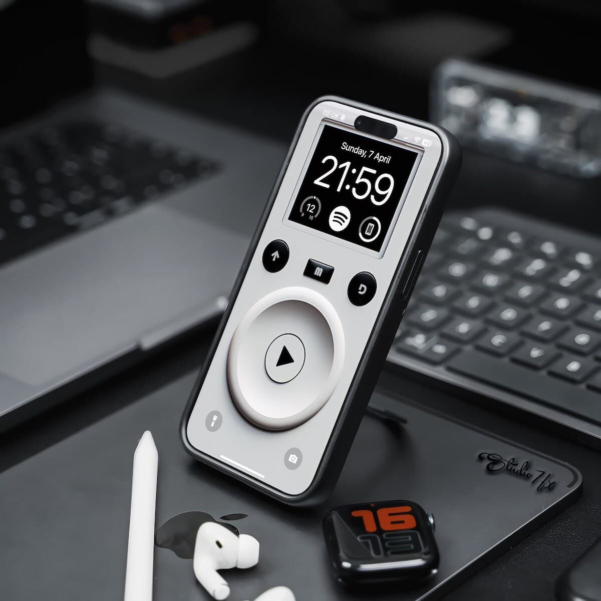 MP3 Player iPhone Wallpaper | Mobile Phone Wallpaper | iOS LockScreen Wallpaper | Cellphone Wallpaper | Digital Art | 0253 - image 5