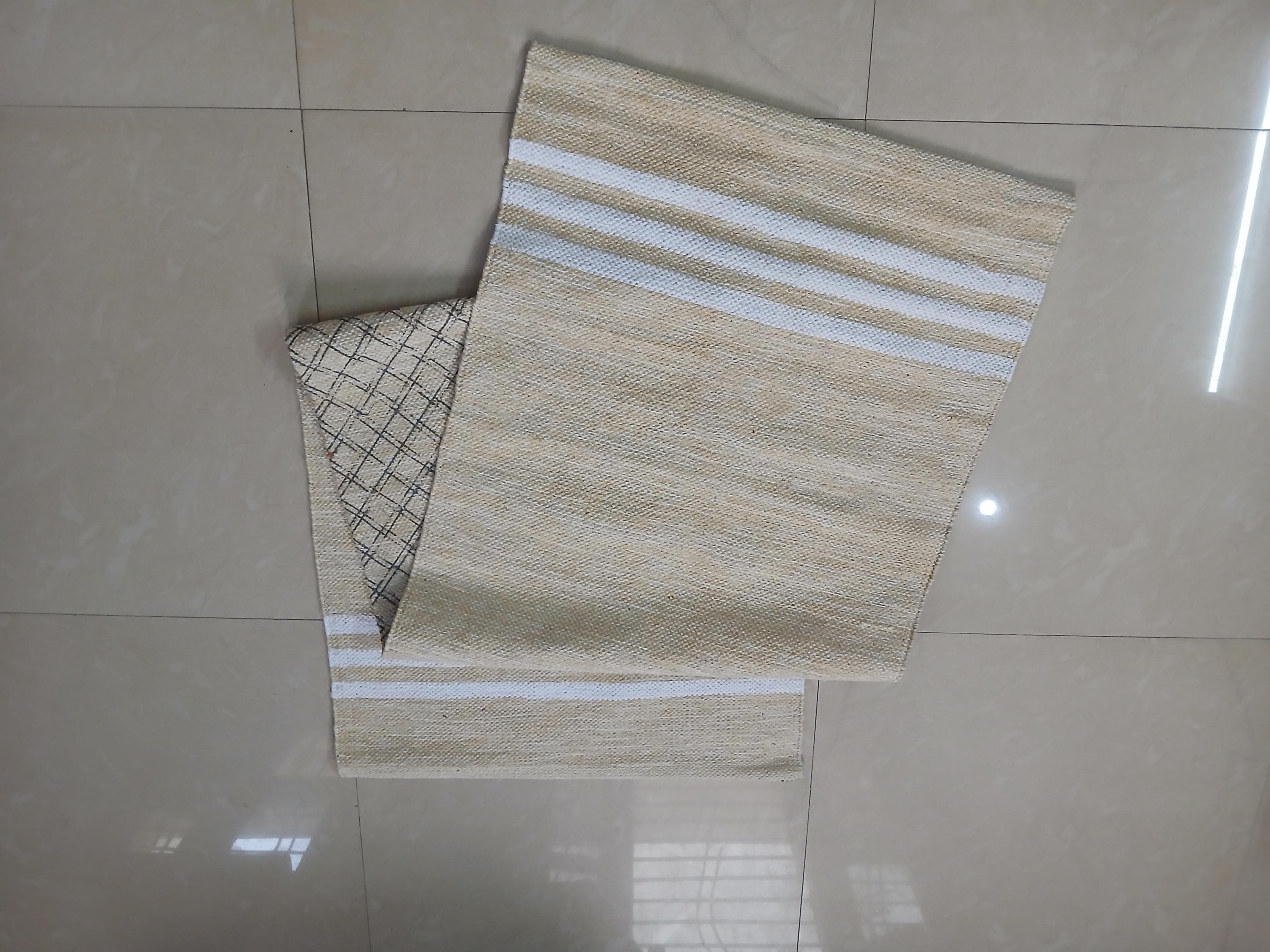Organic Cotton Yoga Mat: Handwoven Non-Slip Rug, Eco-Friendly - image 5