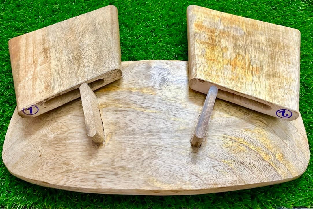 Handmade wood meditation stool zen mindfulness bench