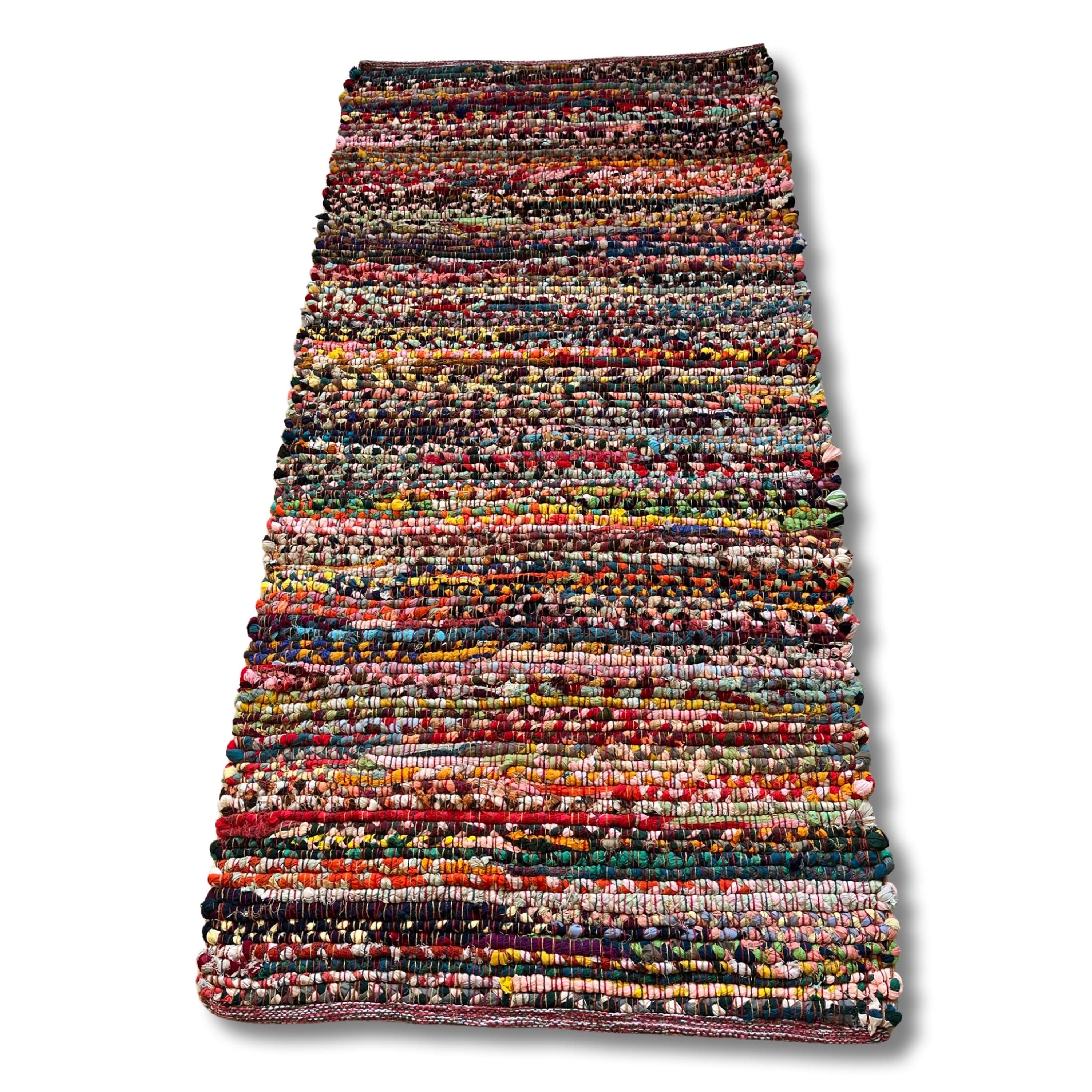 Vibrant Handmade Chindi Rug – Colorful Indian Handwoven Carpet for Boho Chic Décor - image 5