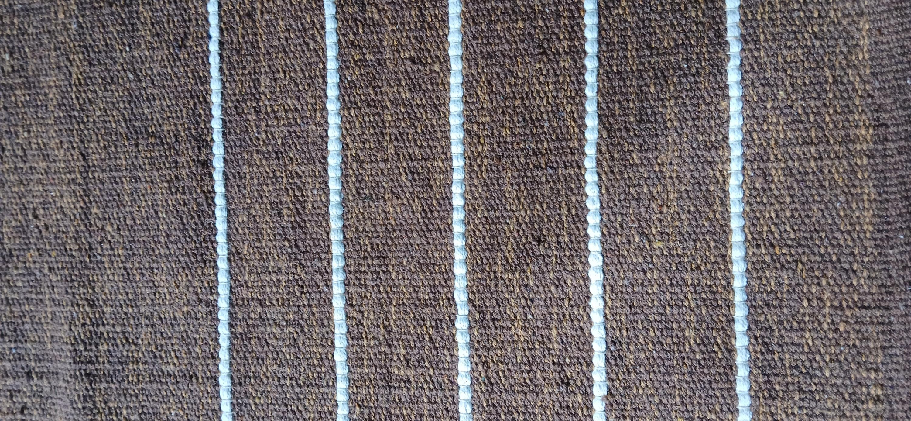 Rust Brown Cotton Yoga Mat 24x72 Inch, Handwoven Terracotta Yoga Rug, Eco Friendly Meditation Mat, Natural Yoga Carp - image 5